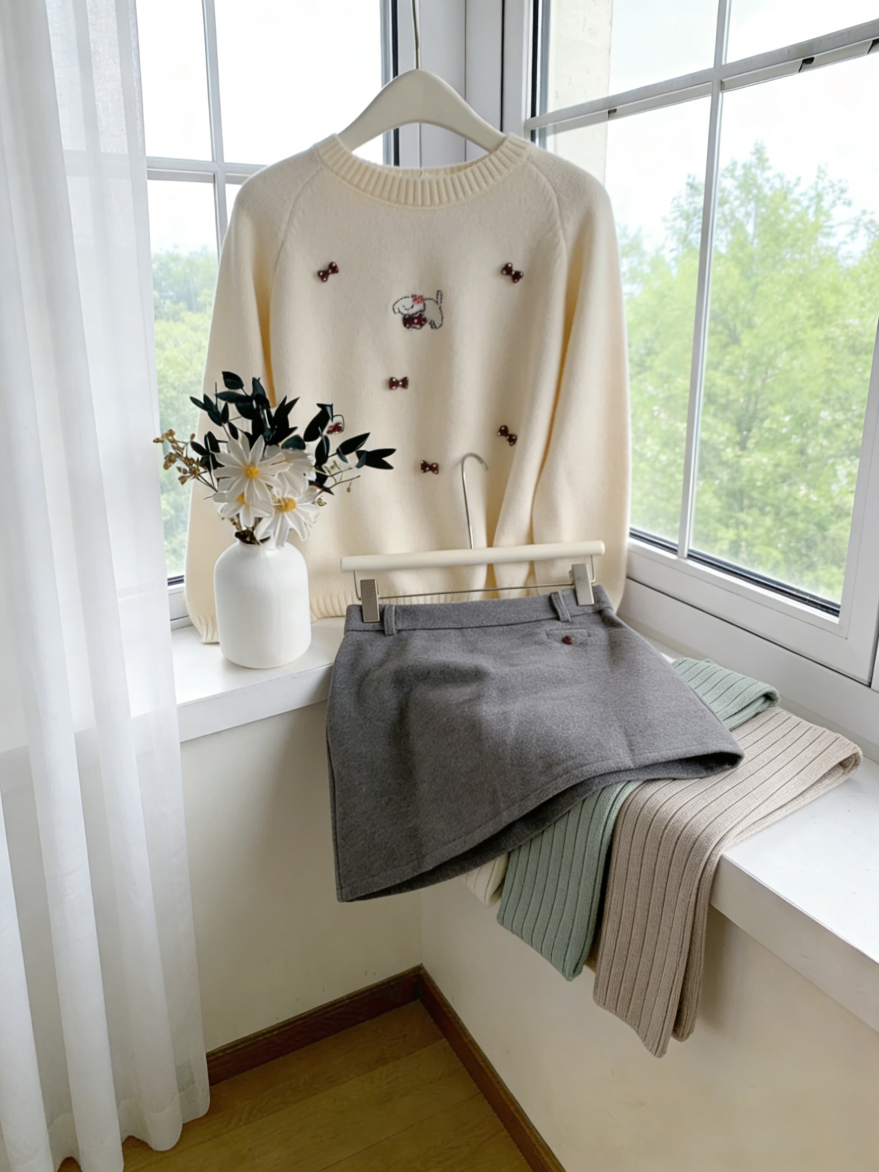 HELLO MILK TEE- 85810 圓領針織衫