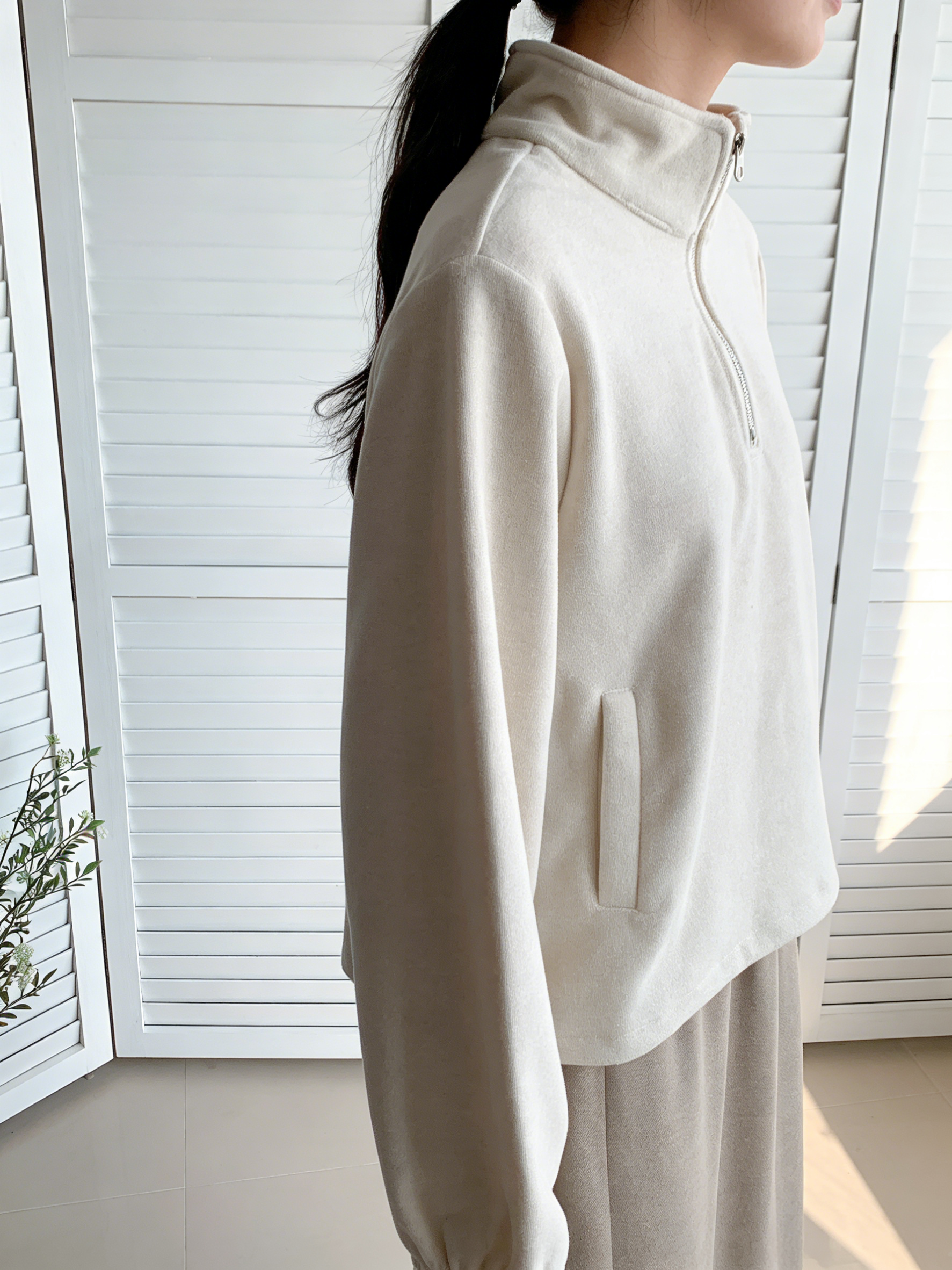 HELLO MILK TEE- 85816 半高領衛衣