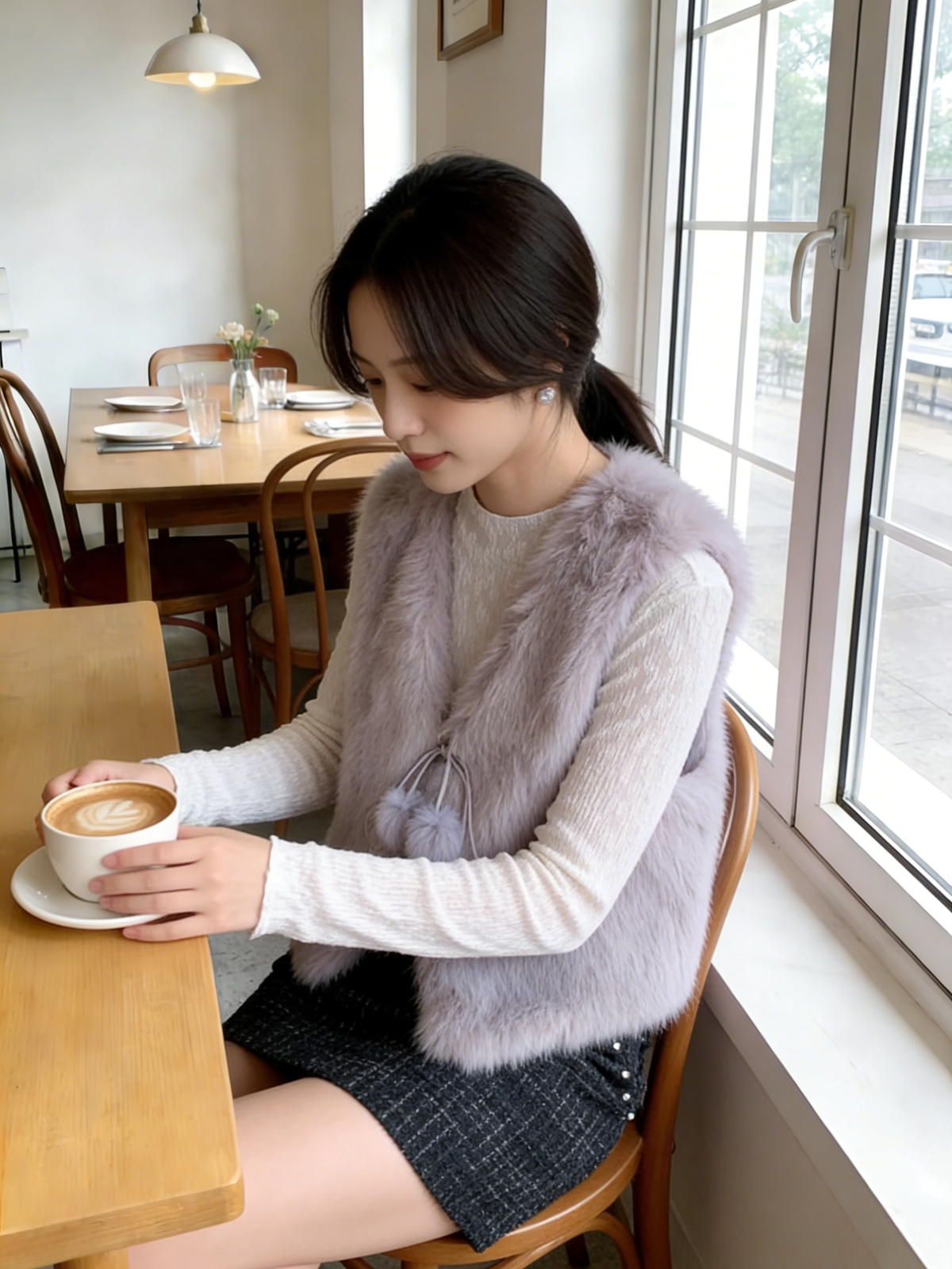 HELLO MILK TEE- 85795 質感短裙