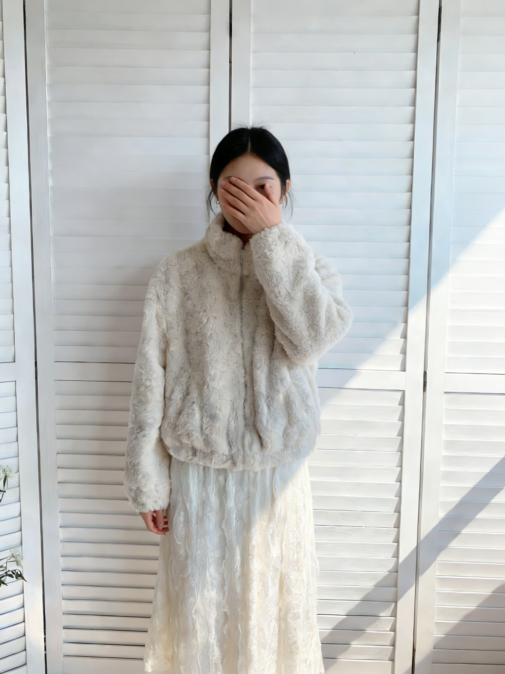 HELLO MILK TEE- 85828 毛毛外套