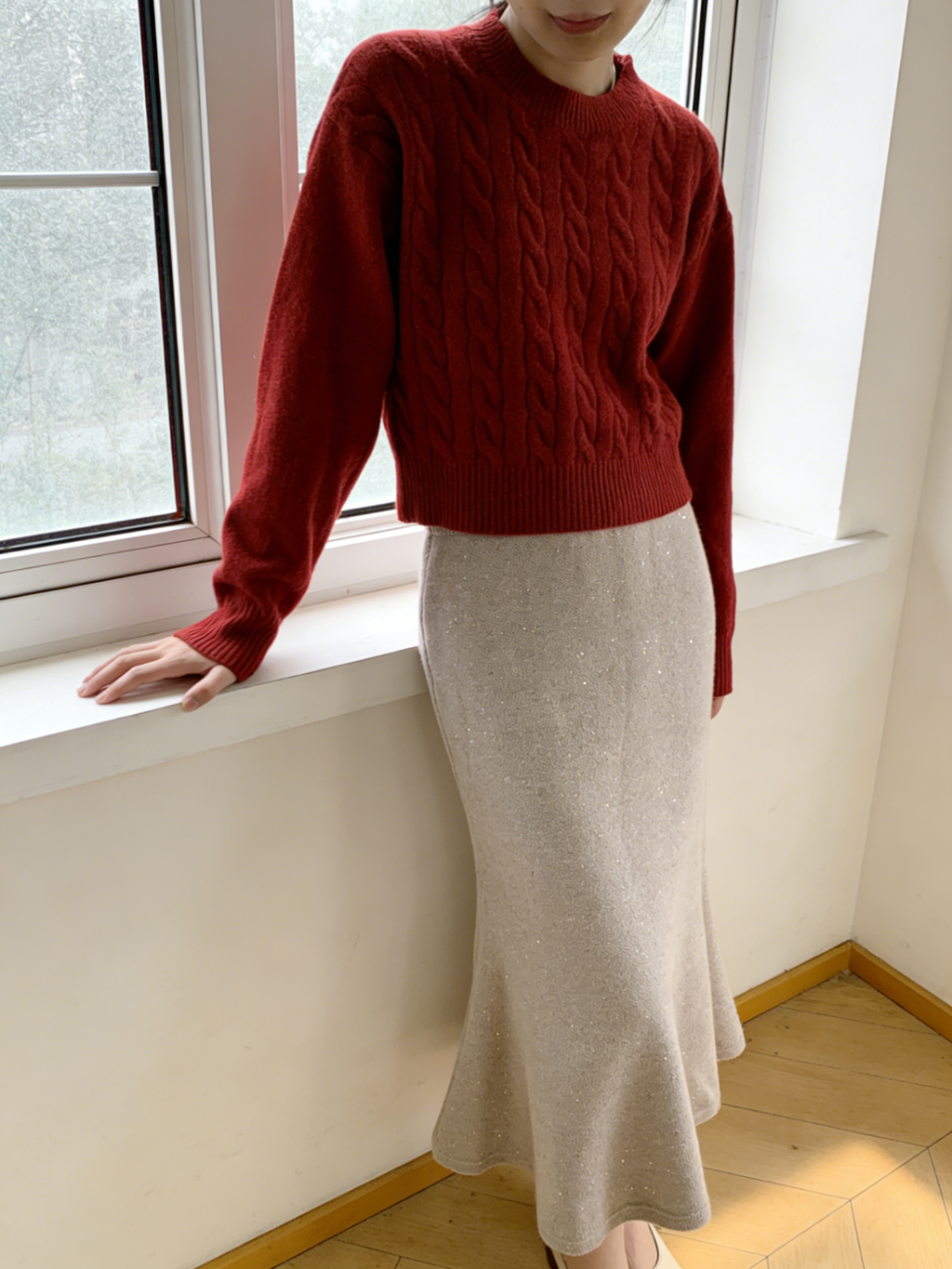 HELLO MILK TEE-85836 魚尾半裙