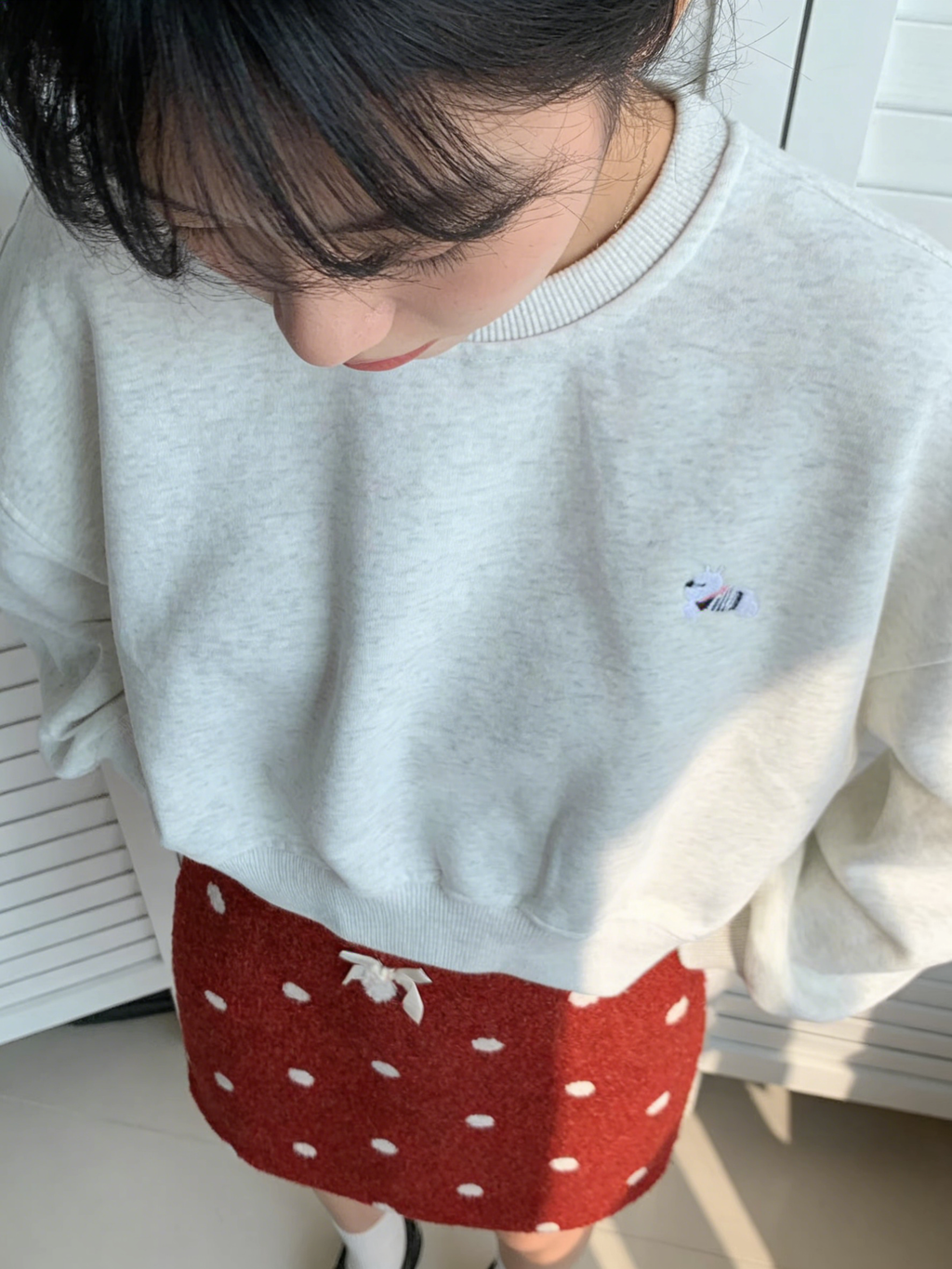 HELLO MILK TEE- 85848 刺繡衛衣