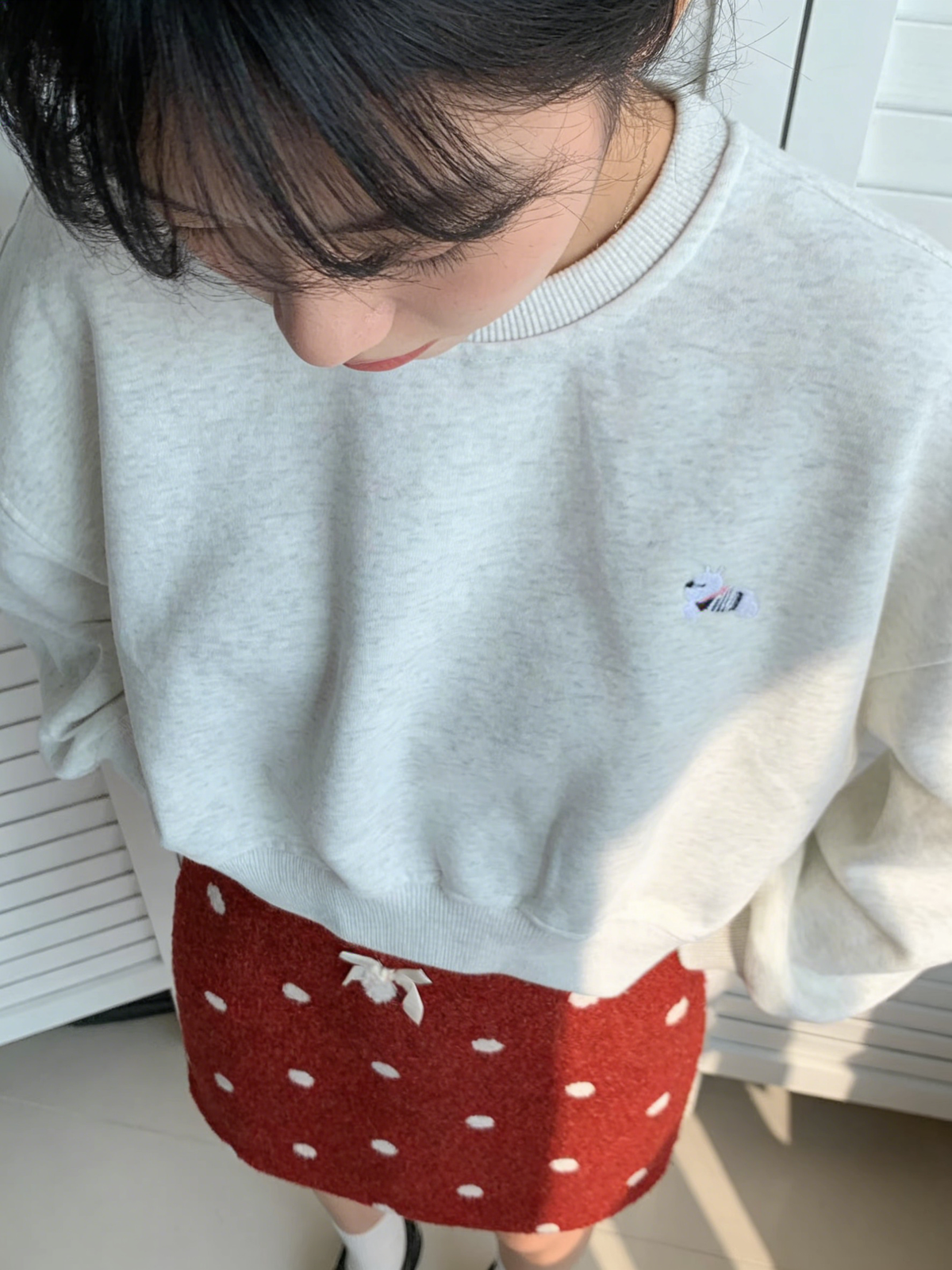 HELLO MILK TEE- 85848 刺繡衛衣