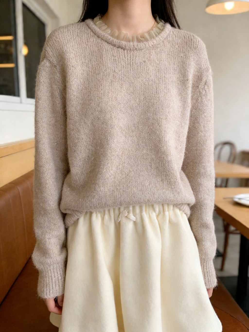 HELLO MILK TEE- 85850 圓領針織衫