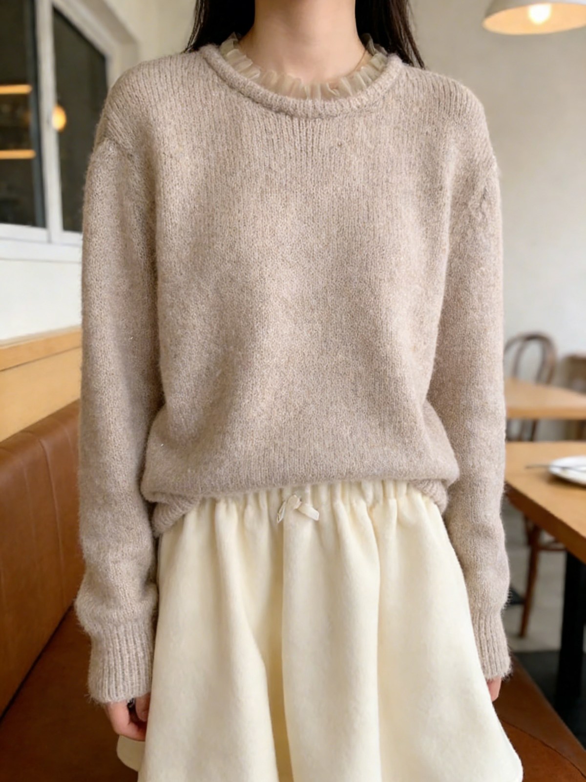 HELLO MILK TEE- 85850 圓領針織衫