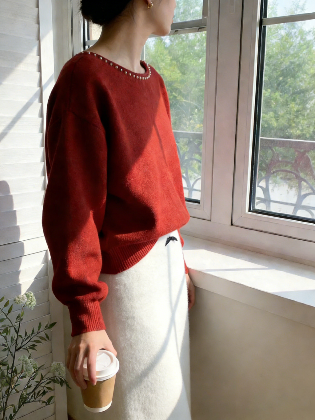 HELLO MILK TEE- 85858 毛毛半裙