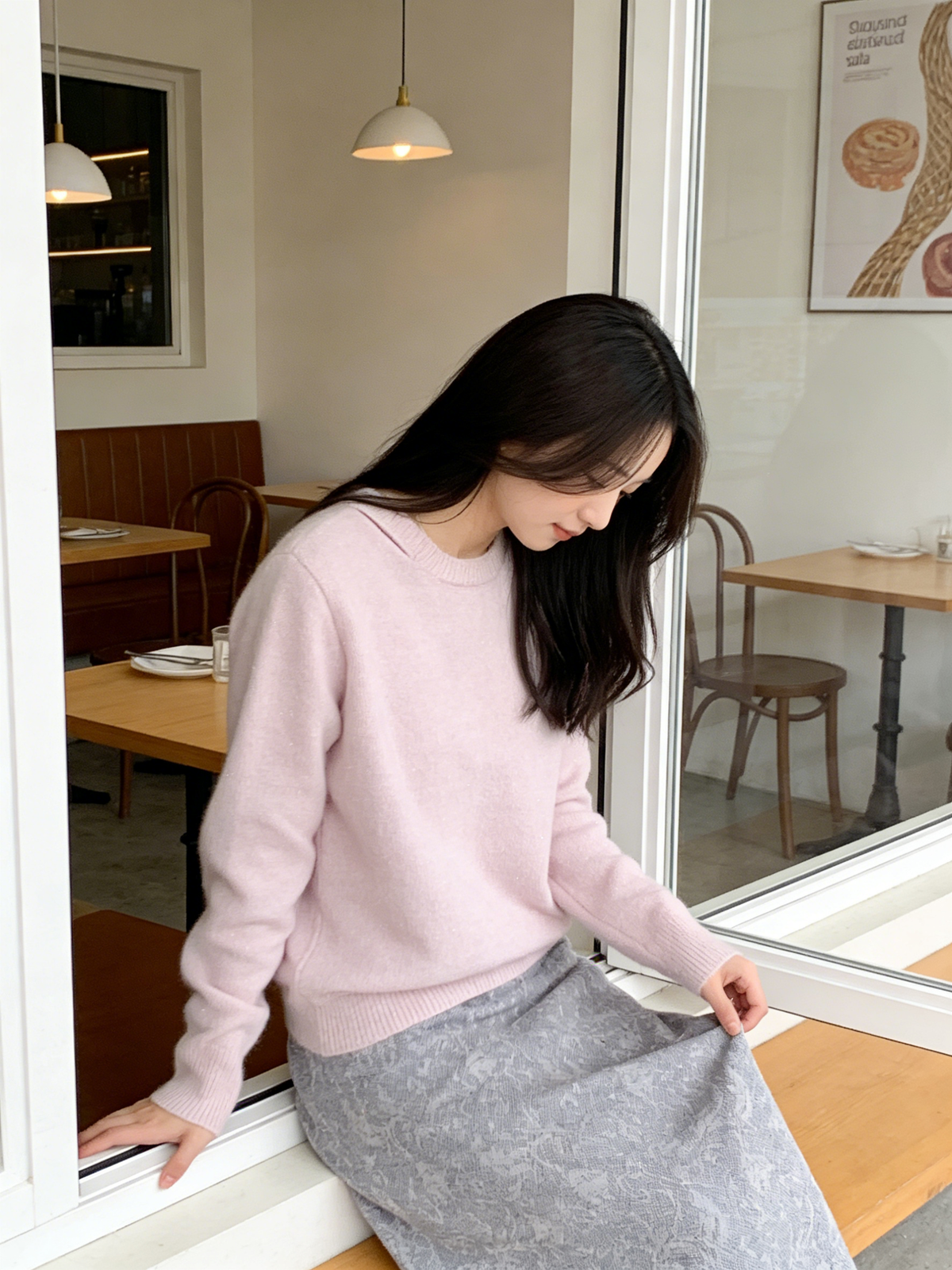 HELLO MILK TEE- 85887 鏤空上衣