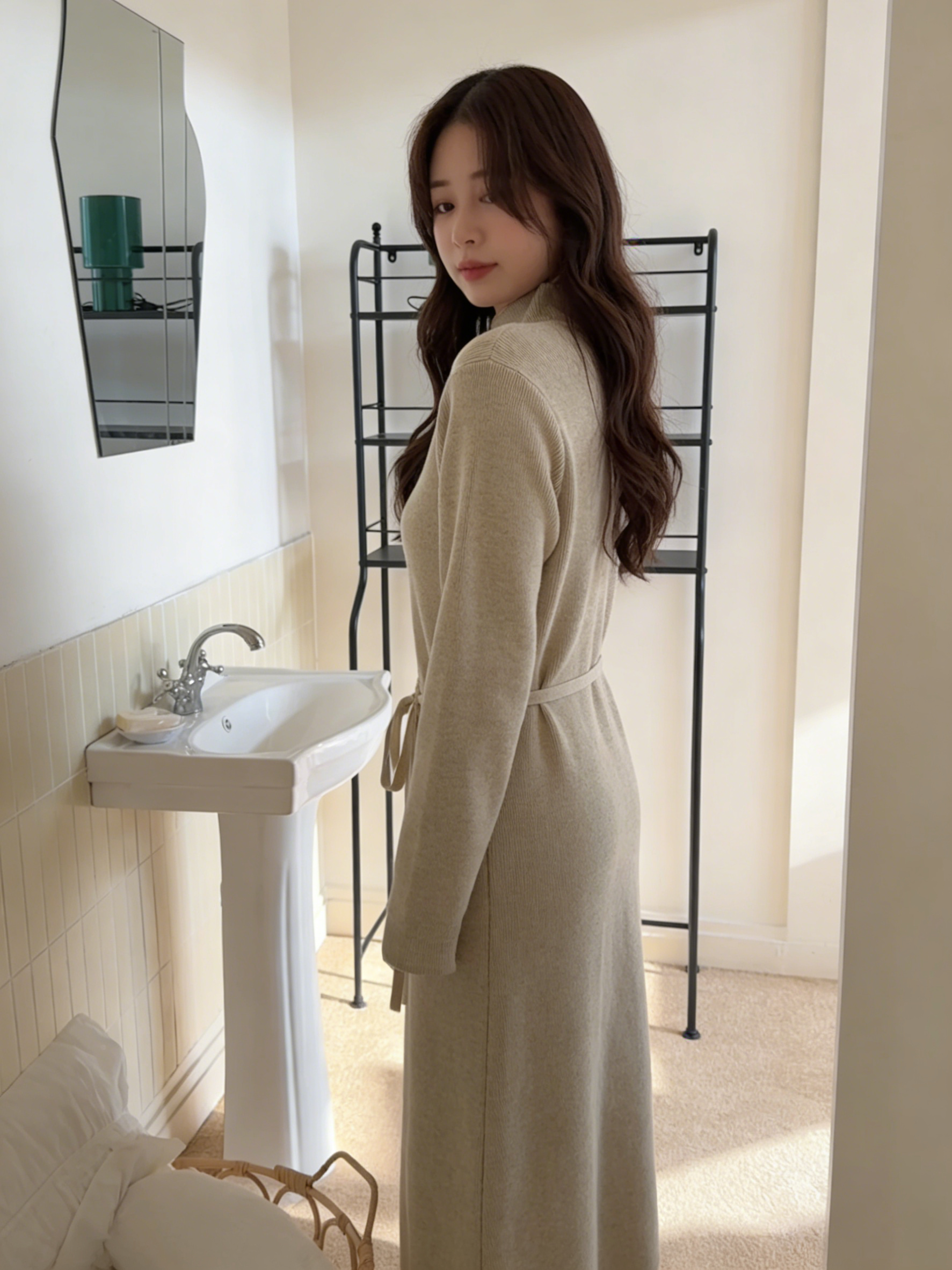 HELLO MILK TEE- 85902 圓領針織裙