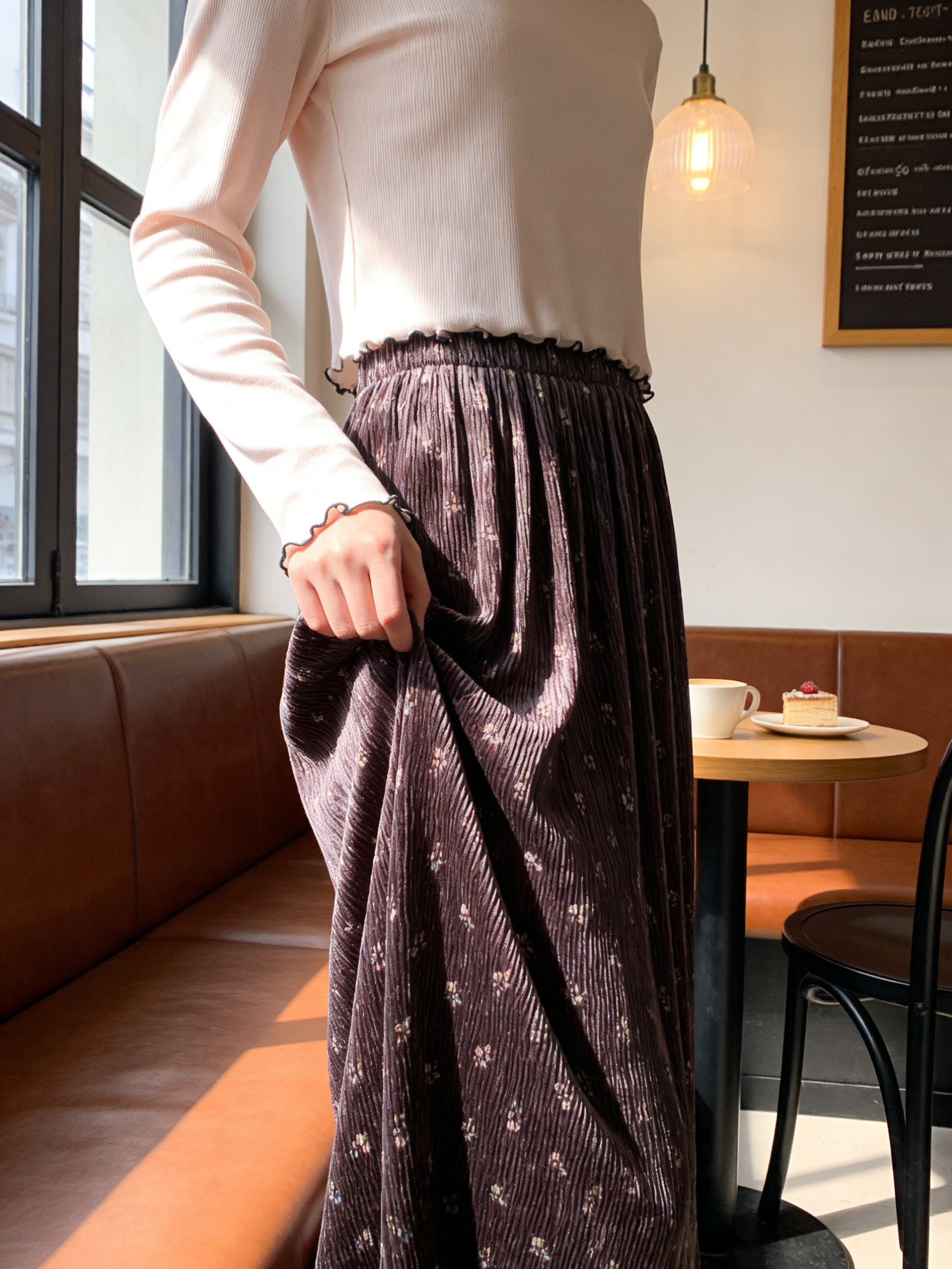 HELLO MILK TEE- 85904 小花半裙