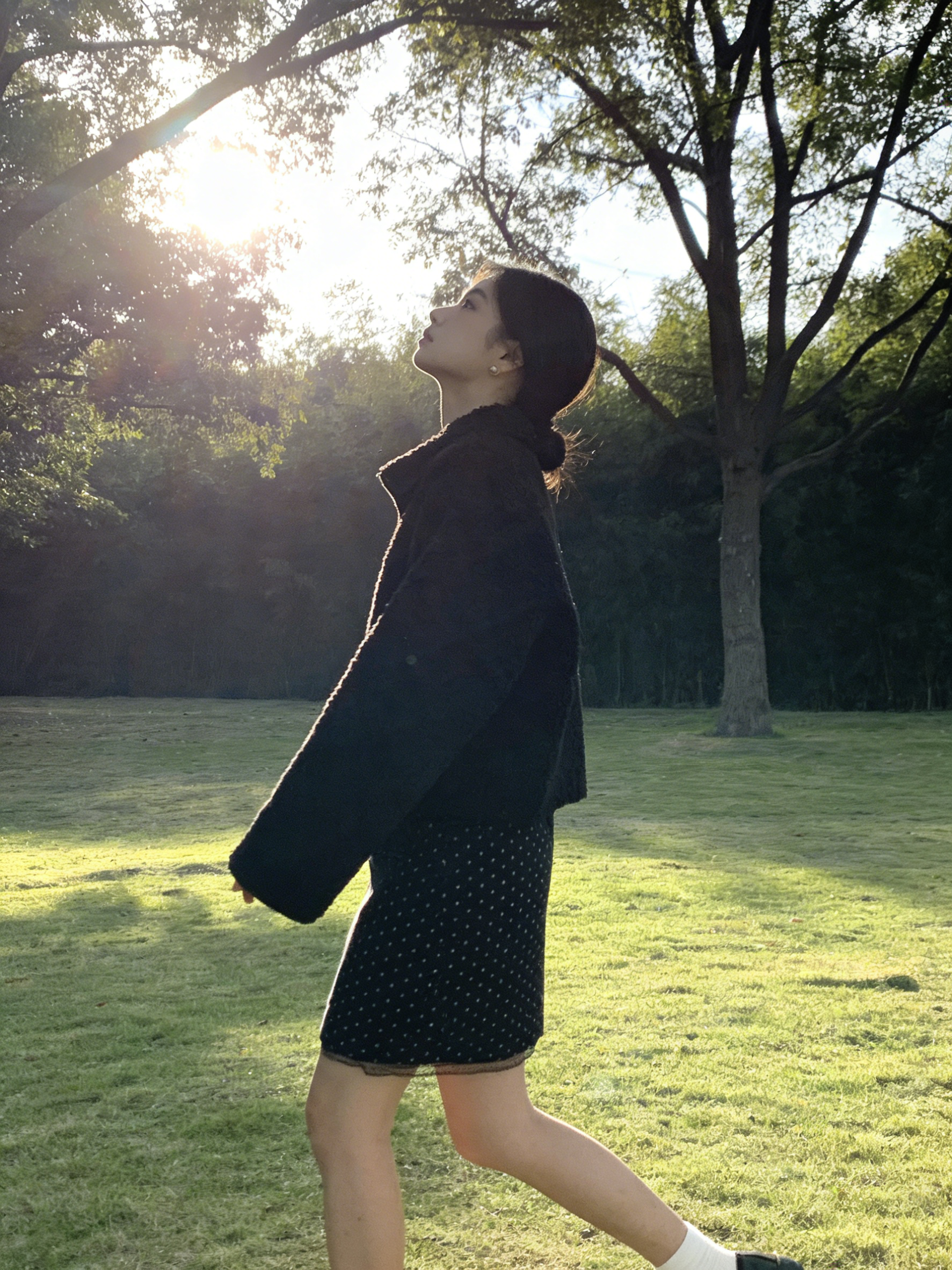 HELLO MILK TEE- 85912 波點中裙