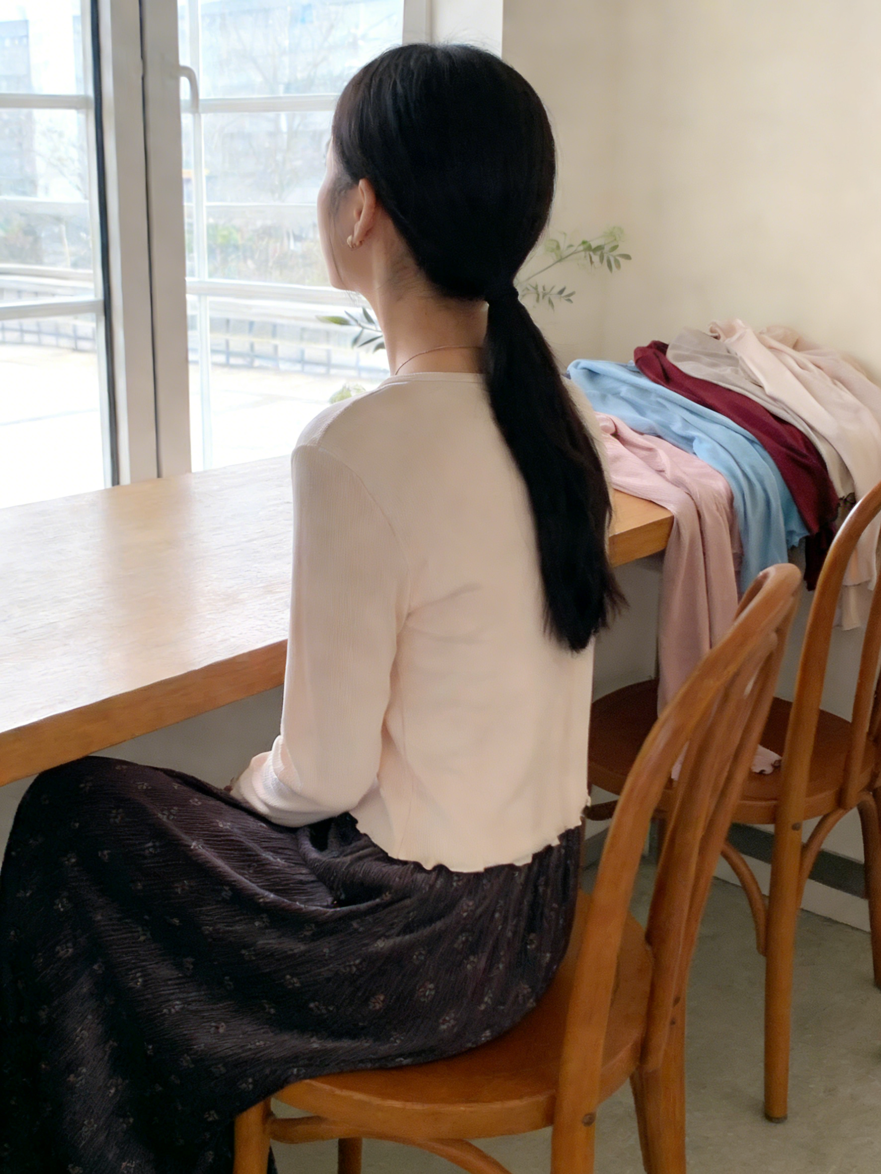 HELLO MILK TEE-85923 圓領撞色衫