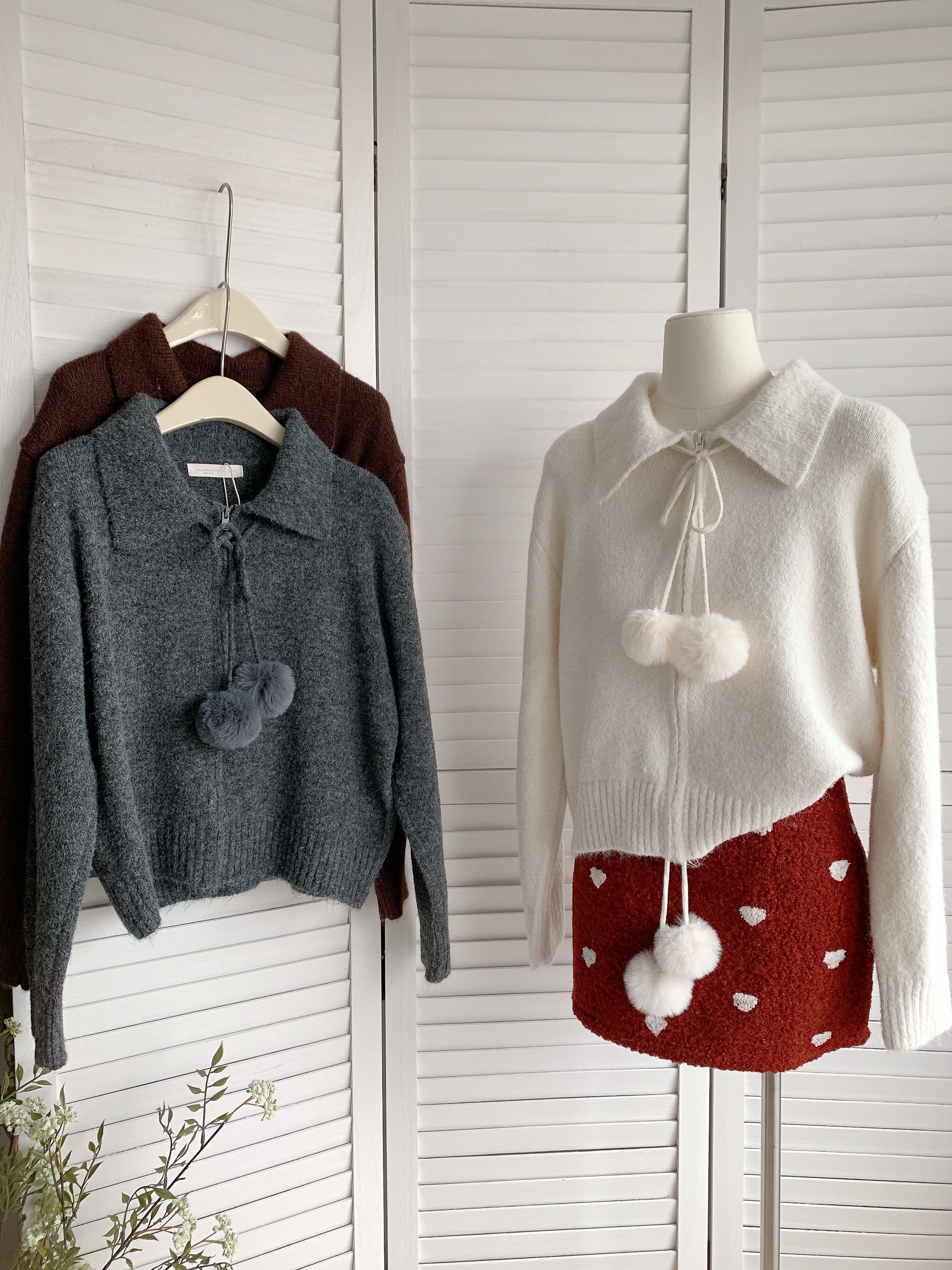 HELLO MILK TEE- 85879 翻領上衣