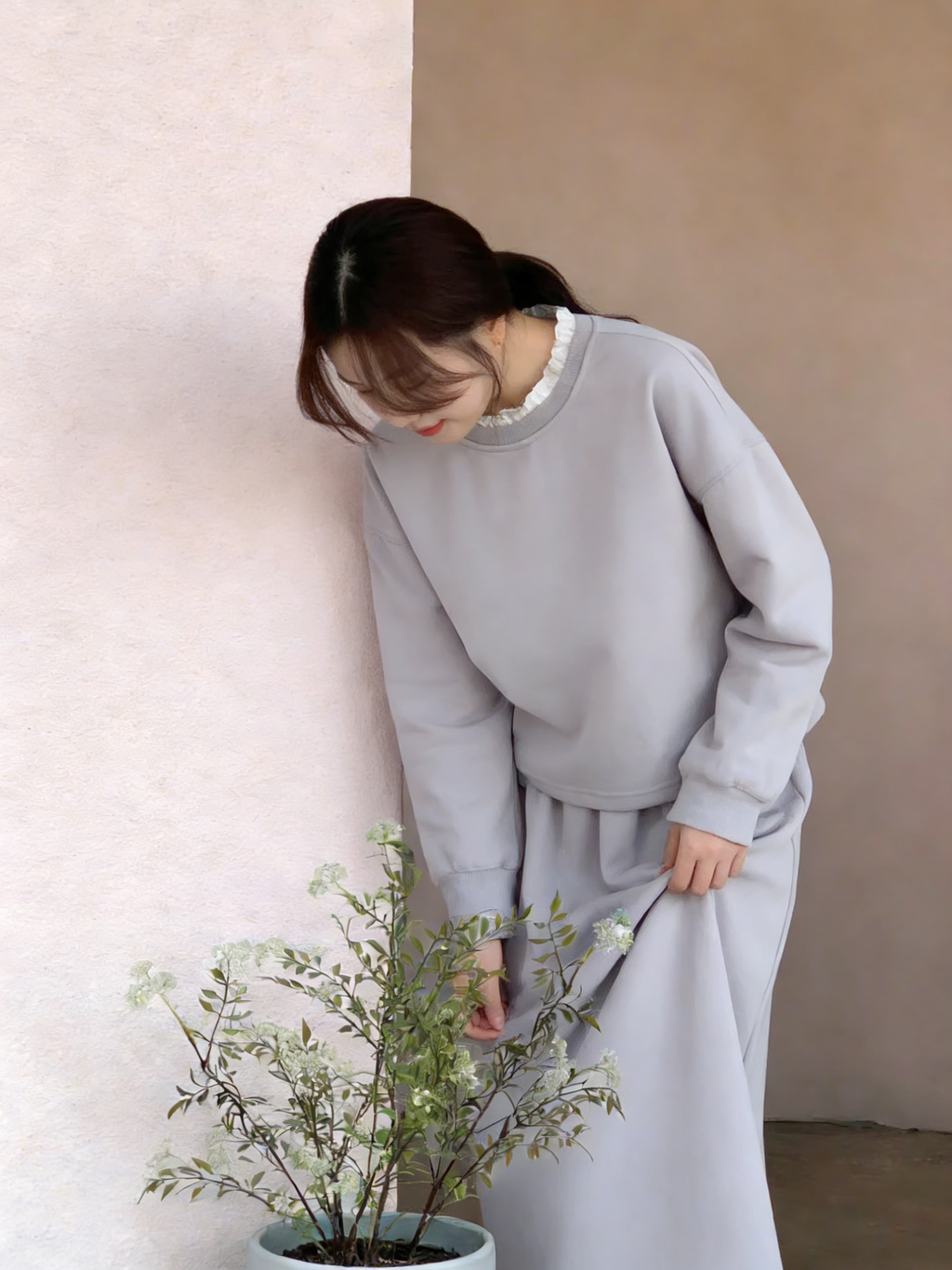 HELLO MILK TEE- 85846 衛衣套裝