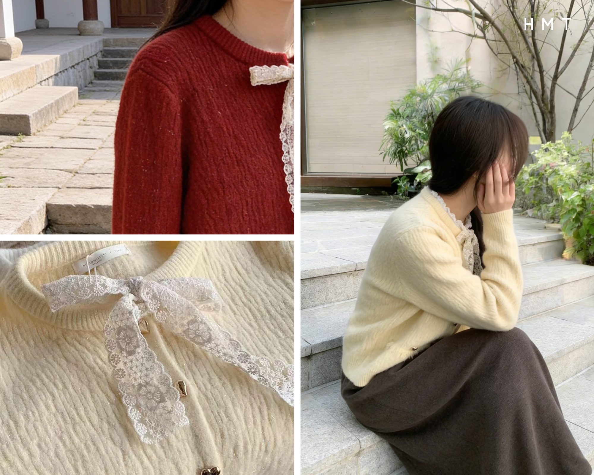 HELLO MILK TEE- 85965 圓領系帶衫