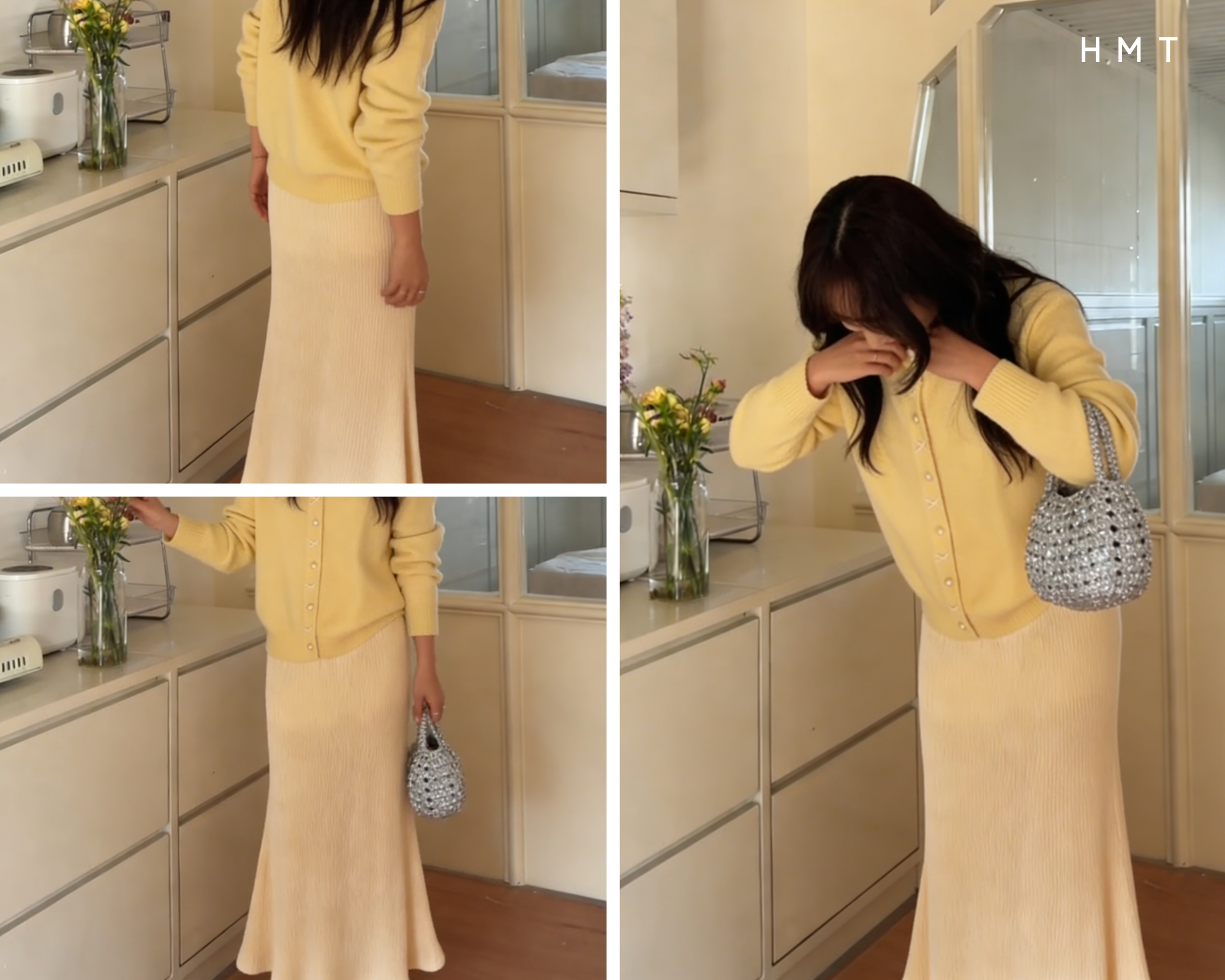 HELLO MILK TEE- 85955 絲絨魚尾裙