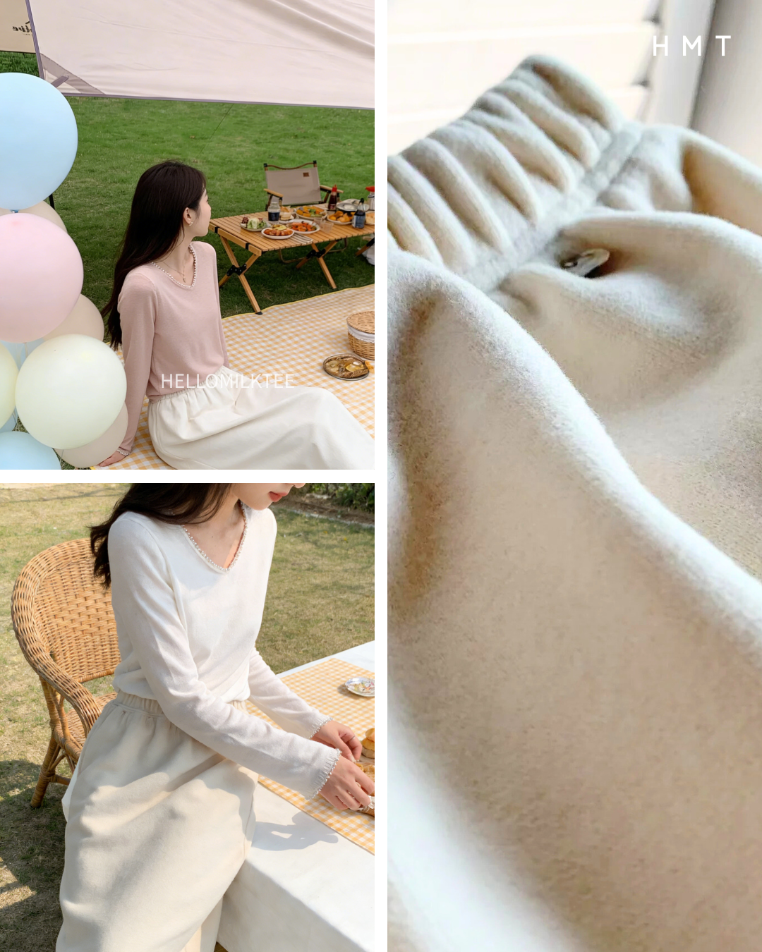 HELLO MILK TEE- 85956 質感半裙