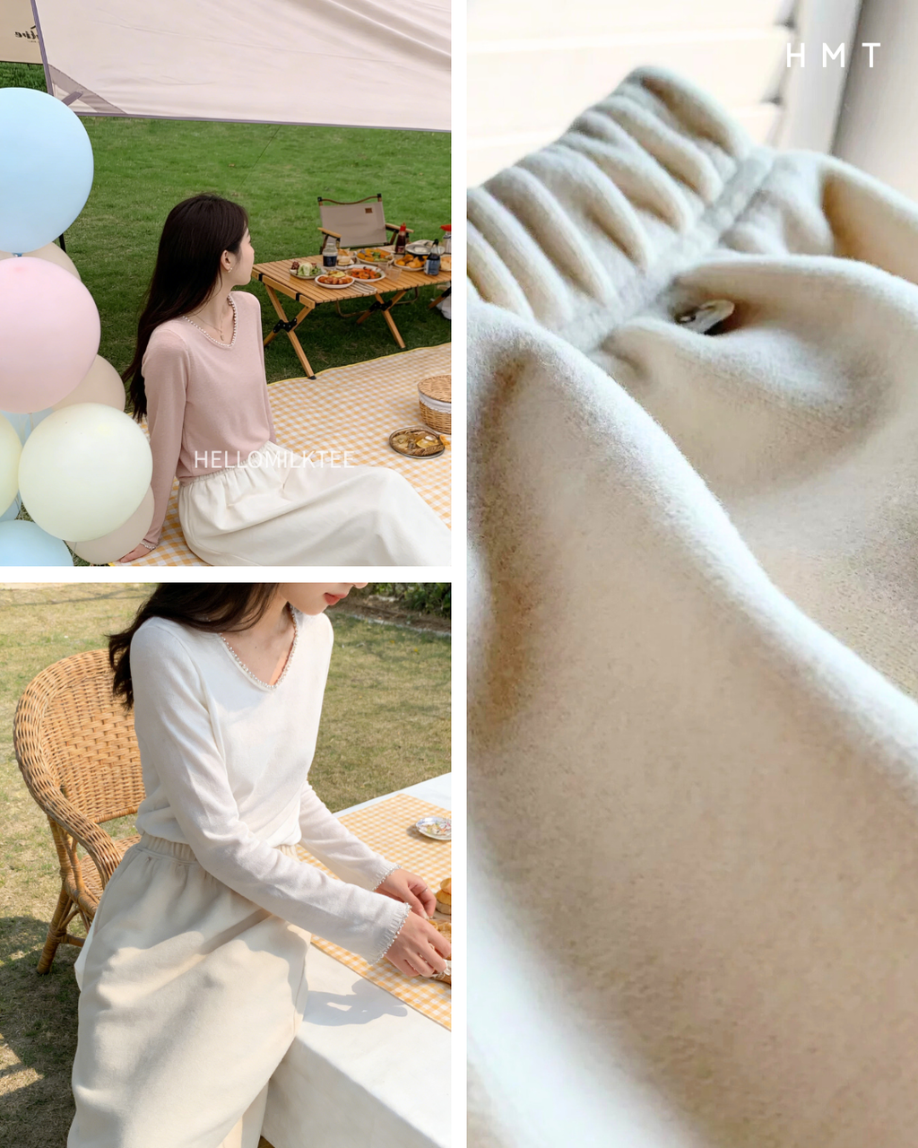 HELLO MILK TEE- 85956 質感半裙