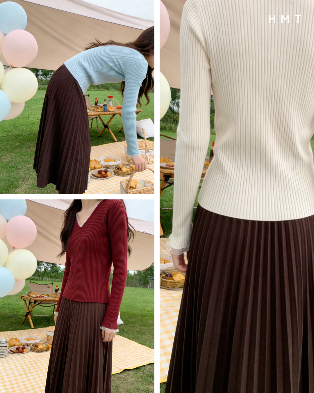 HELLO MILK TEE- 85957 百褶半裙