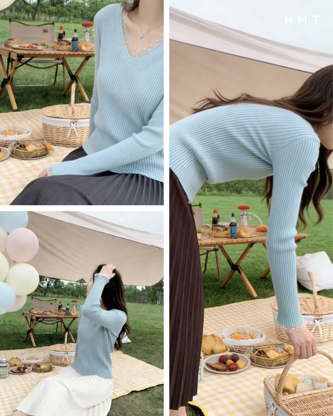 HELLO MILK TEE- 85976 拼接花邊衫