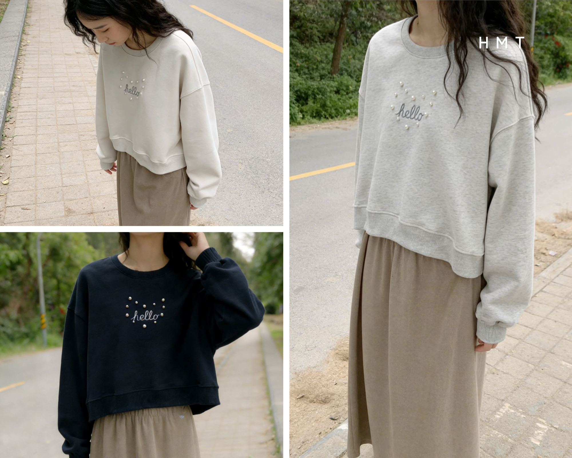 HELLO MILK TEE- 85558 字母衛衣