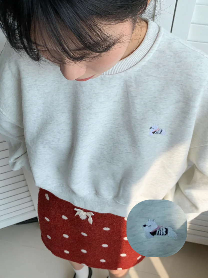 HELLO MILK TEE- 85848 刺繡衛衣