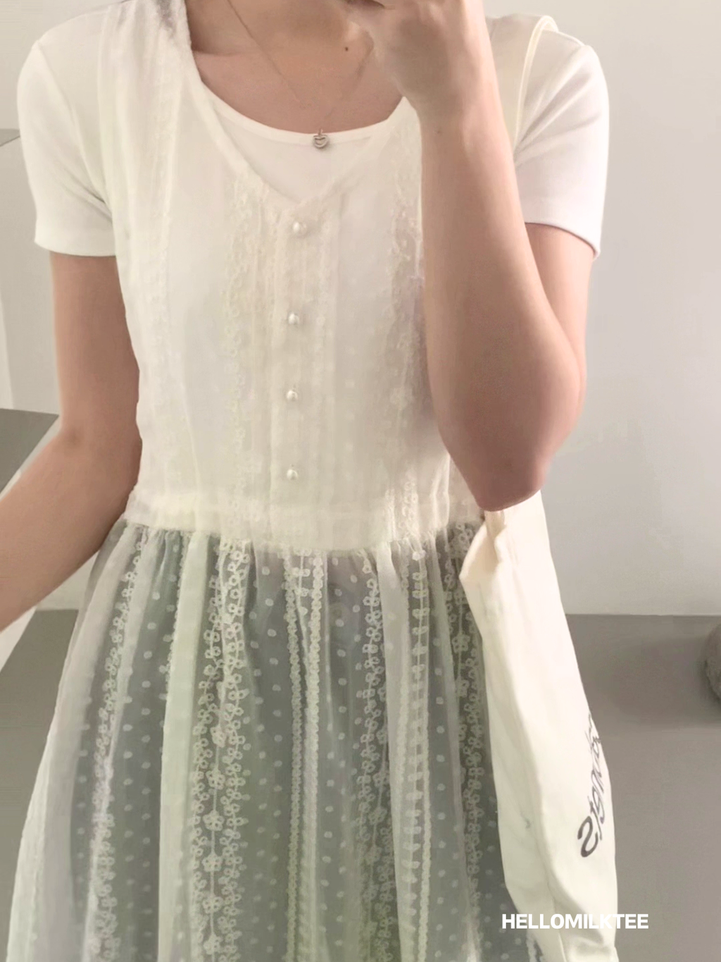 HELLO MILK TEE- 86167 無袖連衣裙