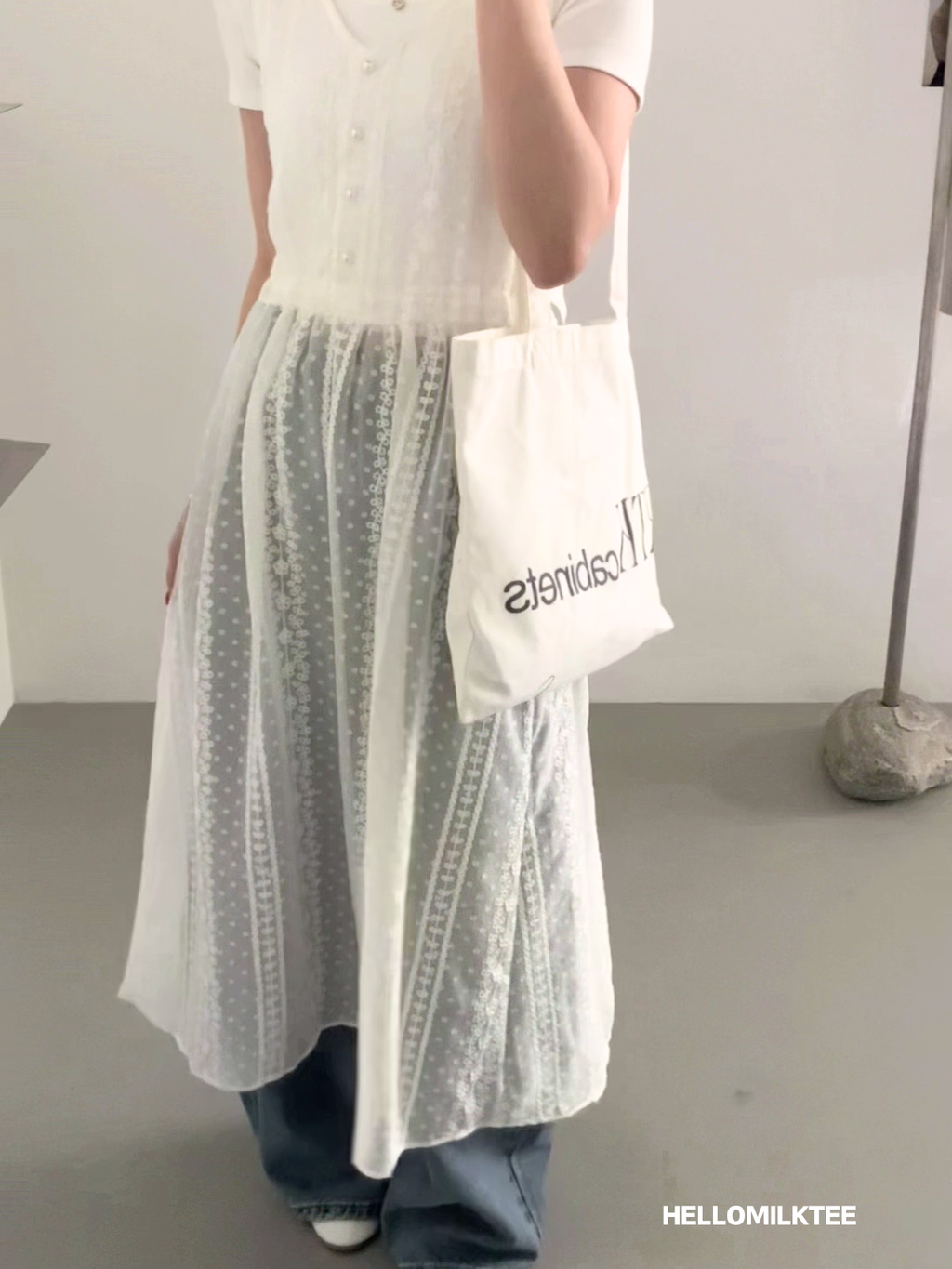 HELLO MILK TEE- 86167 無袖連衣裙