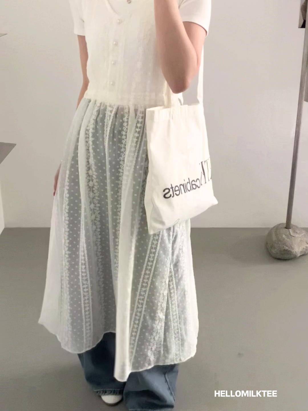 HELLO MILK TEE- 86167 無袖連衣裙