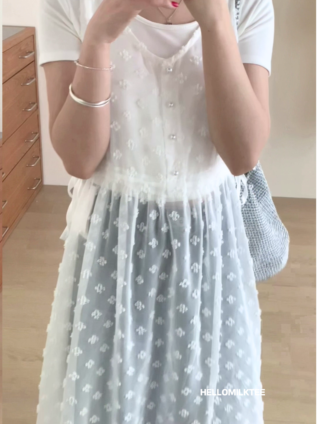 HELLO MILK TEE- 86168 韓系連衣裙