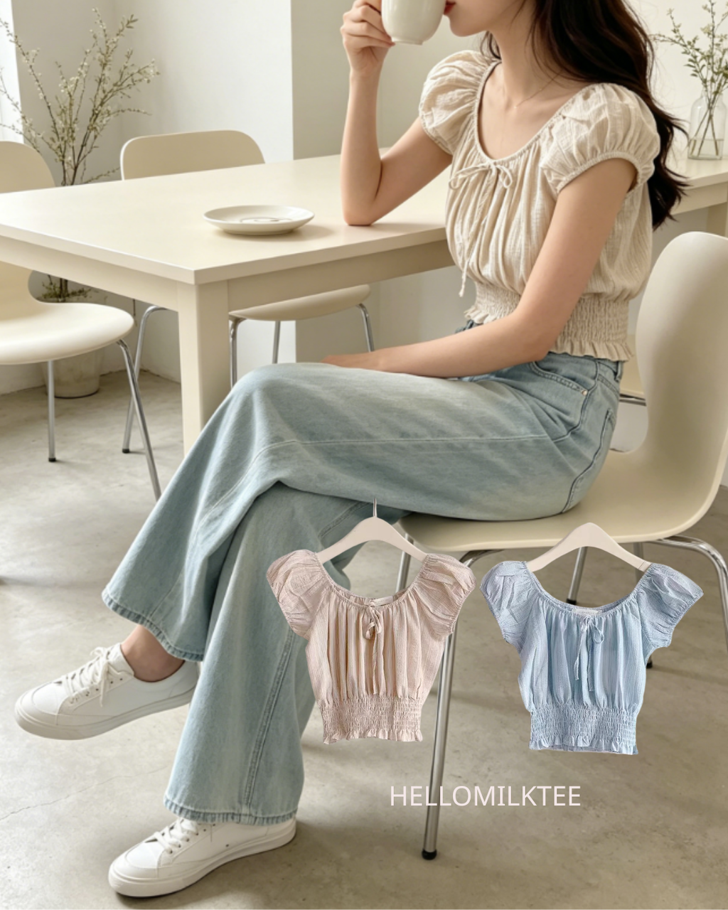 HELLO MILK TEE- 86235 休閒上衣