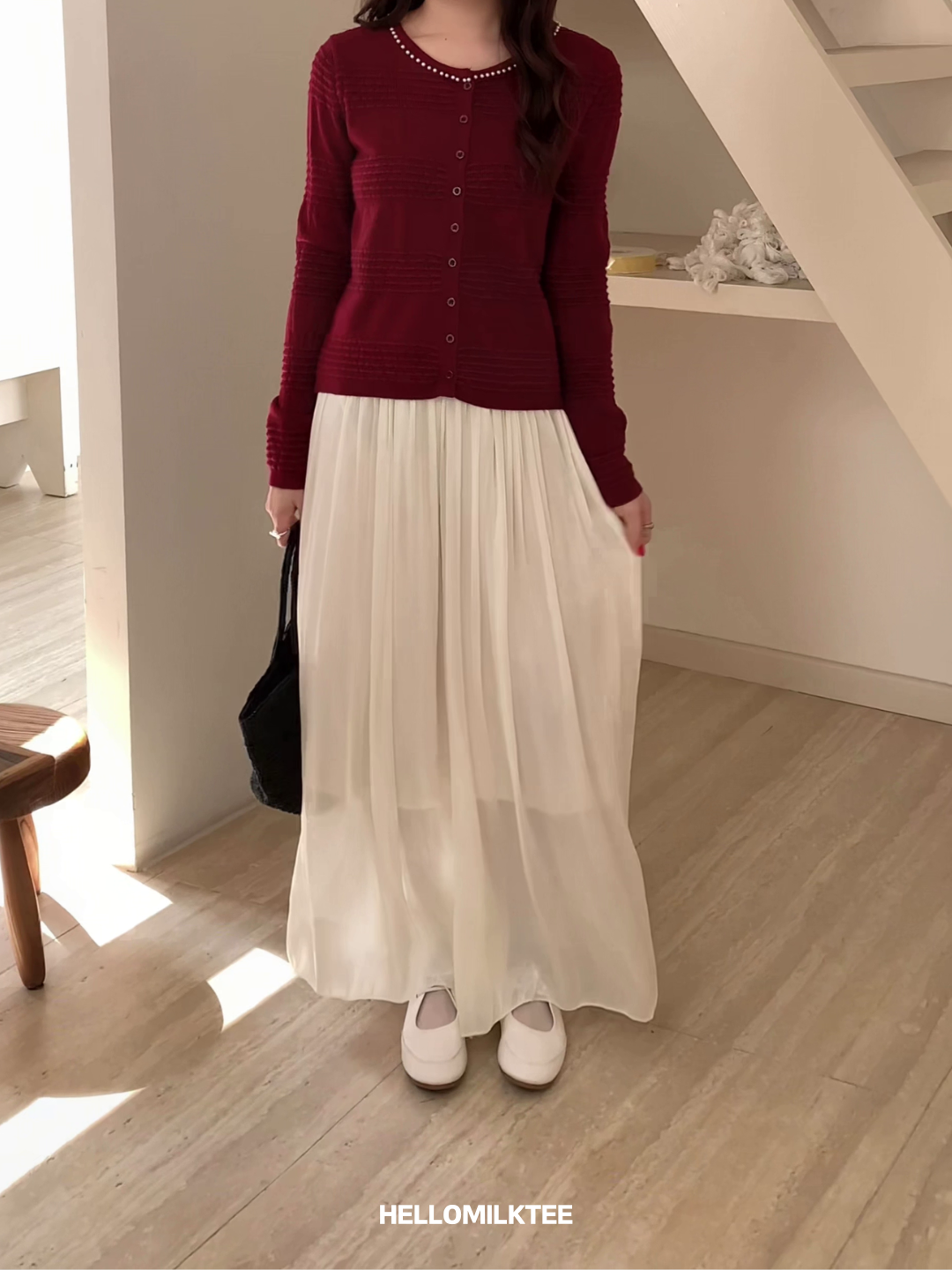 HELLO MILK TEE- 86052 氣質長褲