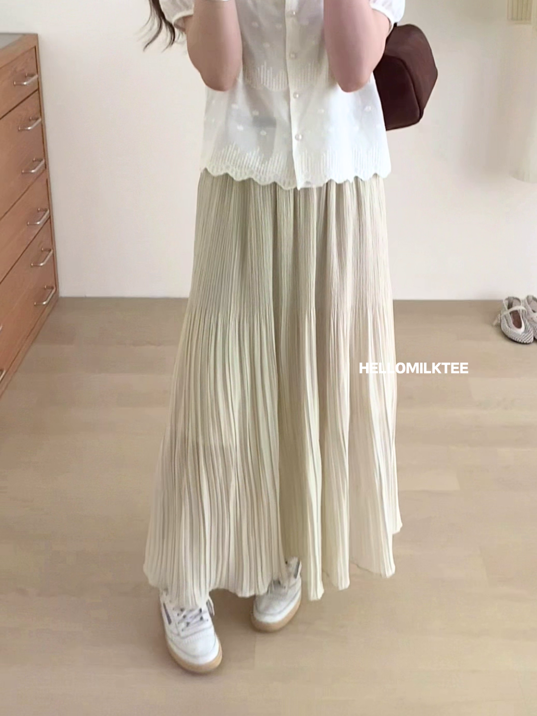 HELLO MILK TEE- 86104 雪紡半裙