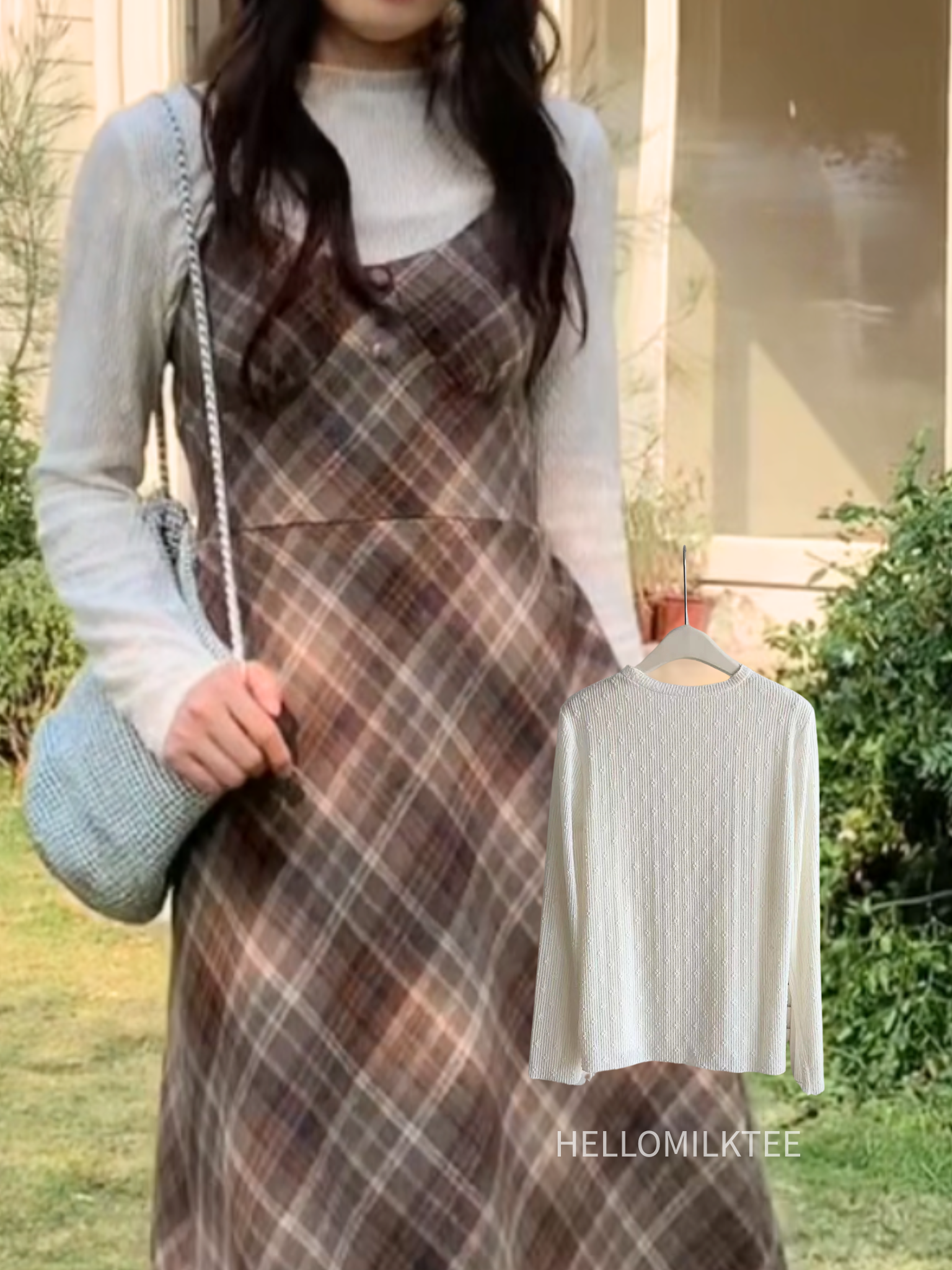 HELLO MILK TEE- 85944 百搭長袖衫