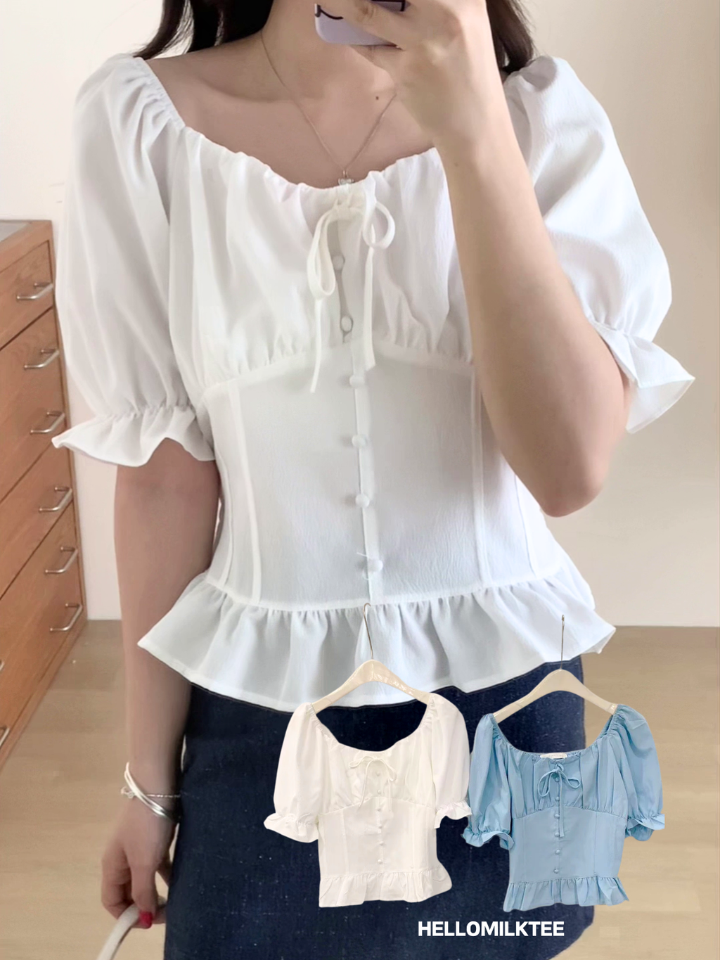 HELLO MILK TEE- 86086 百搭小衫