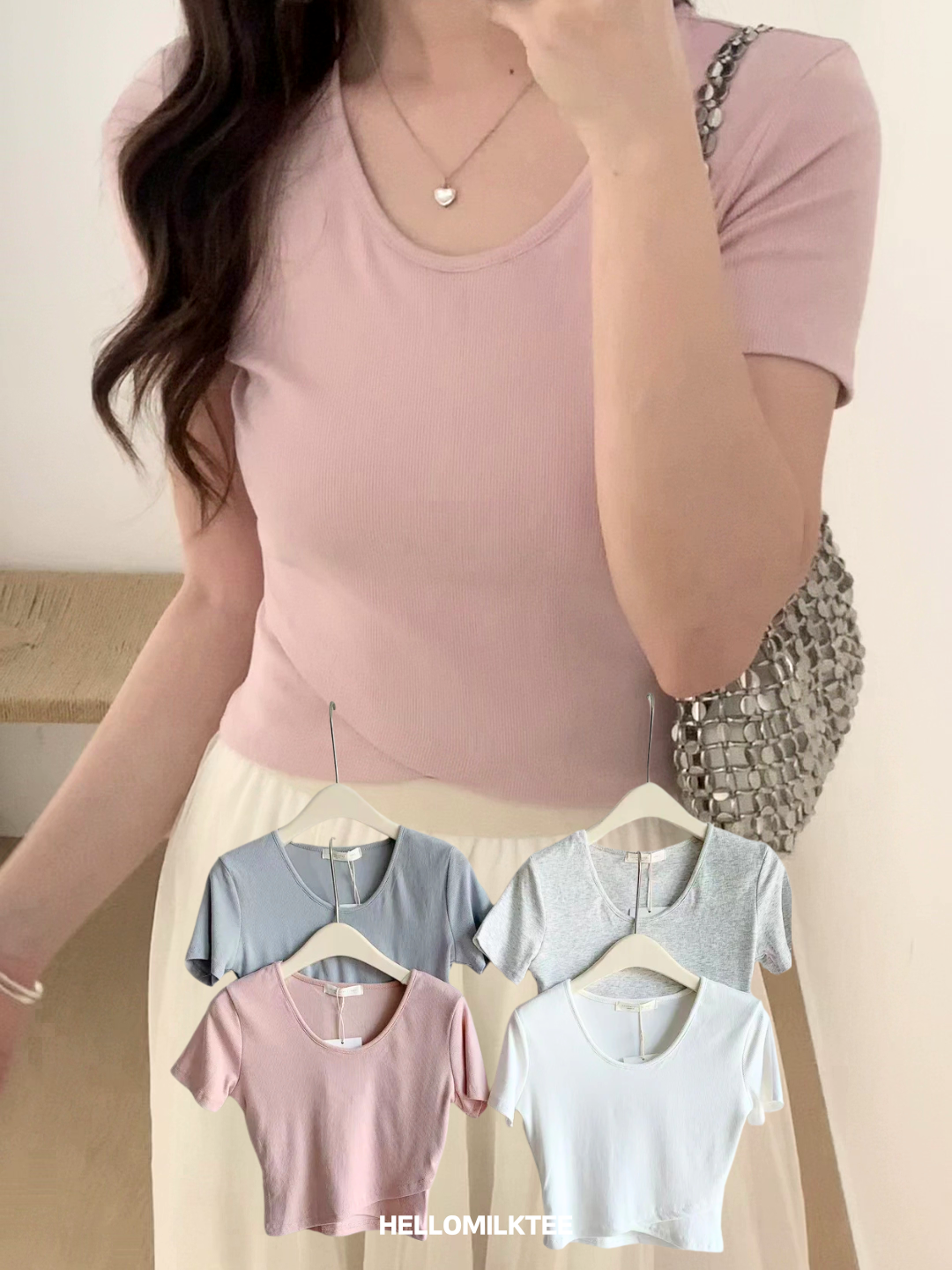 HELLO MILK TEE- 86028 休閒上衣