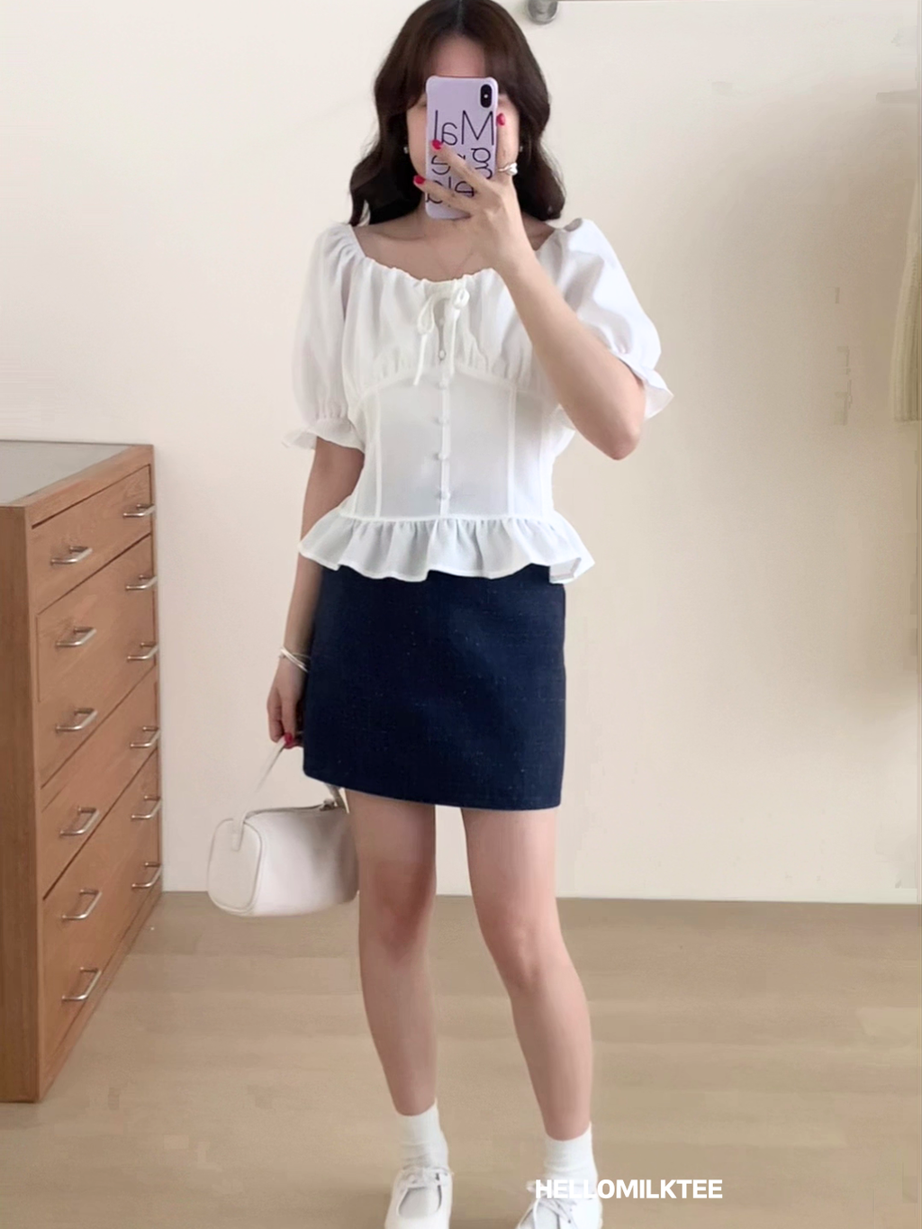 HELLO MILK TEE- 86086 百搭小衫