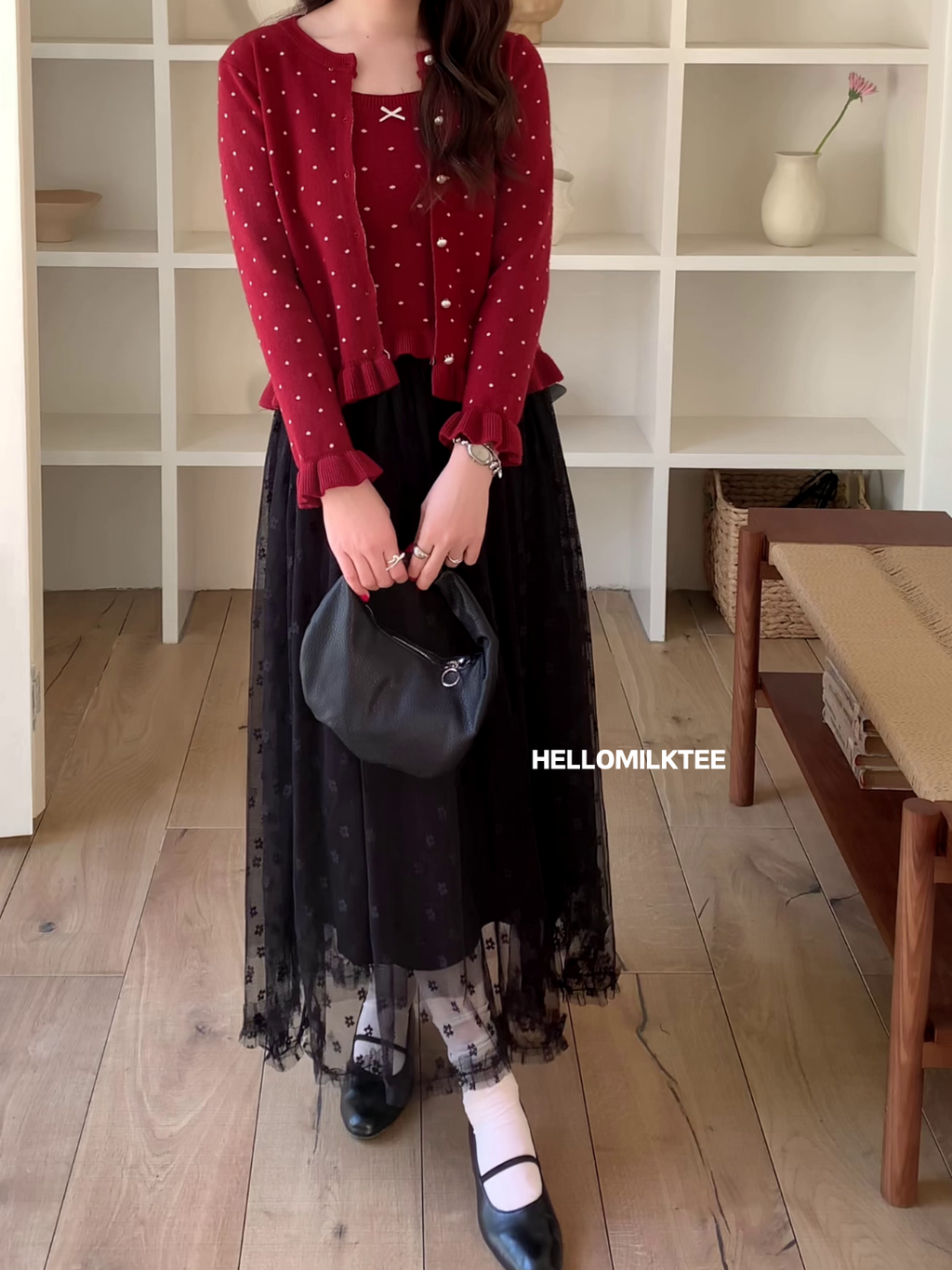 HELLO MILK TEE- 85982 吊帶背心衫