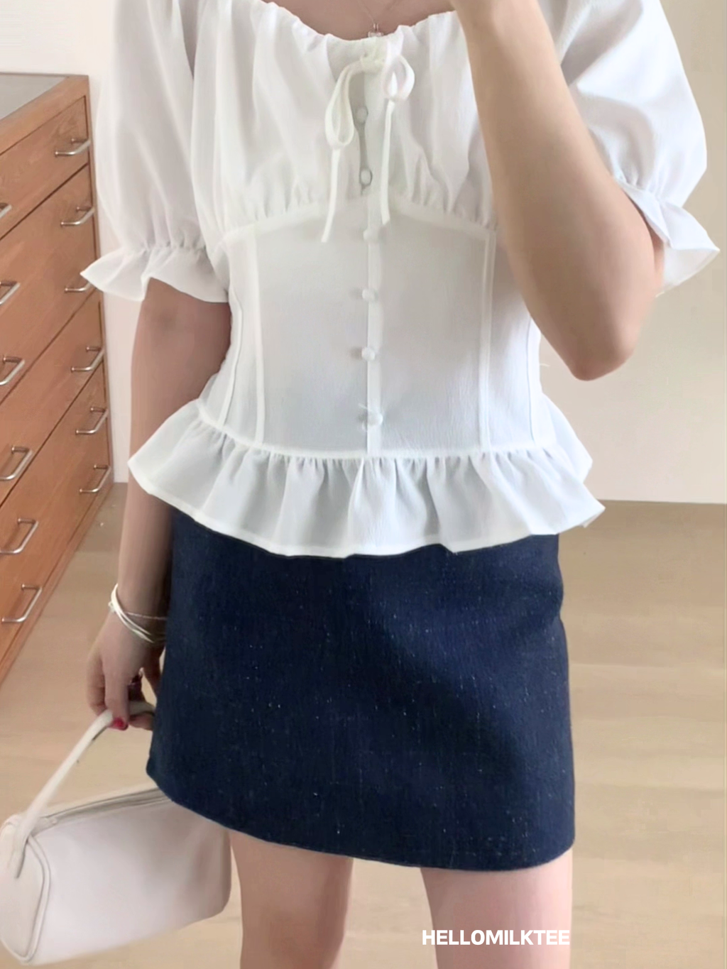 HELLO MILK TEE- 86086 百搭小衫