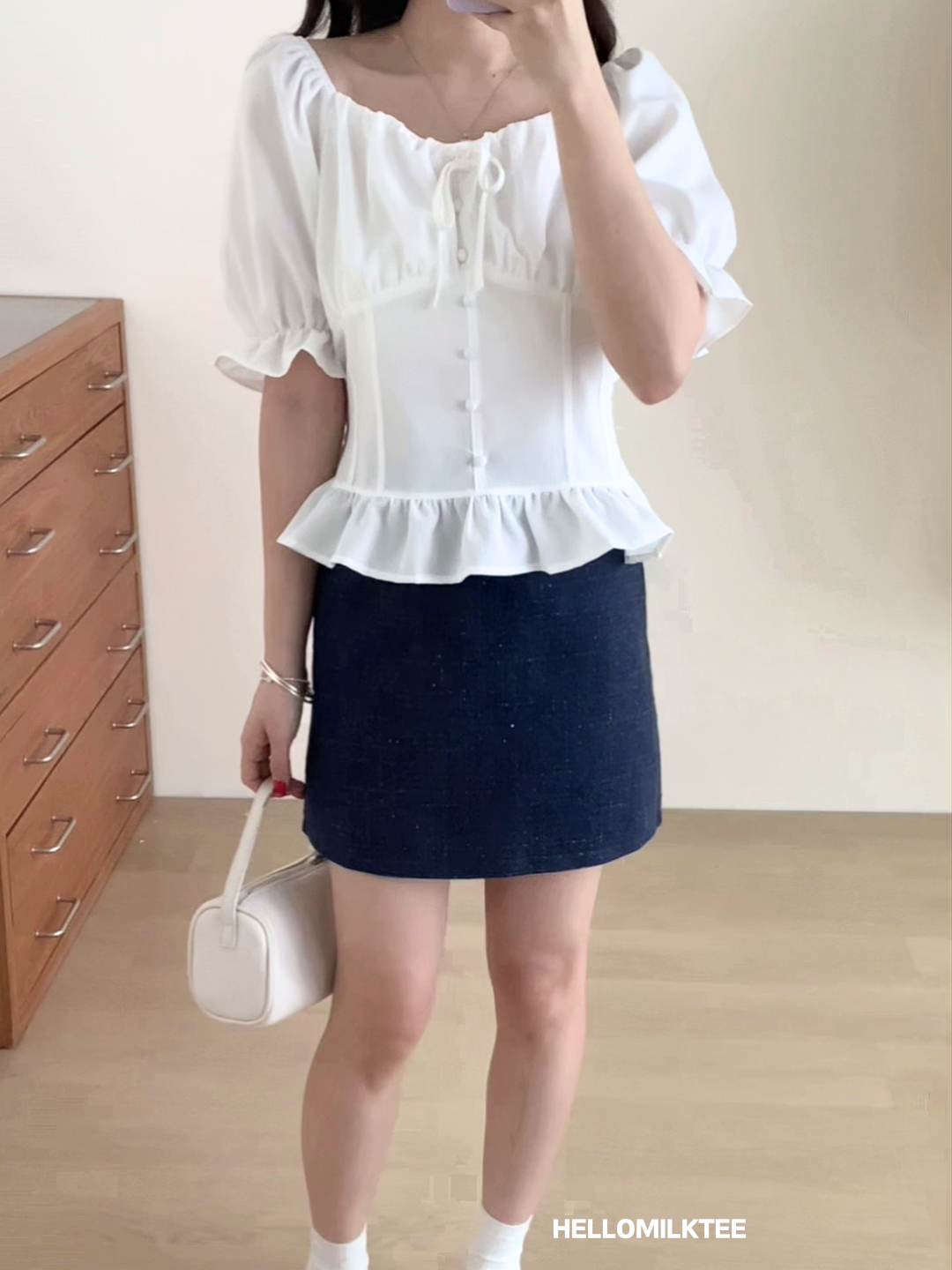 HELLO MILK TEE- 86086 百搭小衫