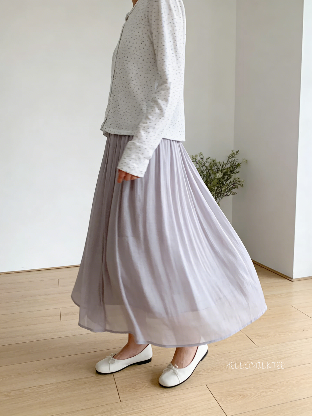 HELLO MILK TEE- 86110 小花套裝