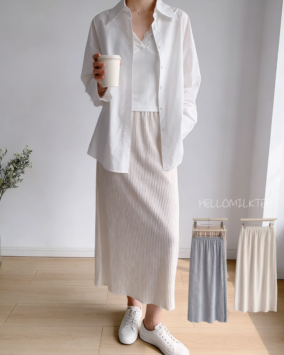 HELLO MILK TEE- 86209 百搭半裙