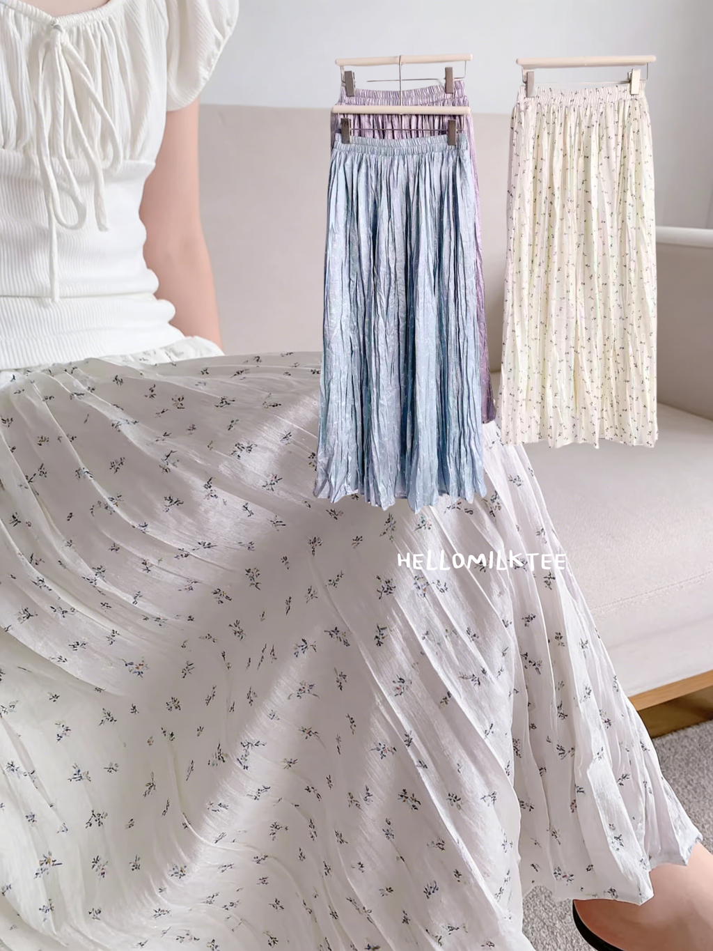 HELLO MILK TEE- 86039 百搭半裙