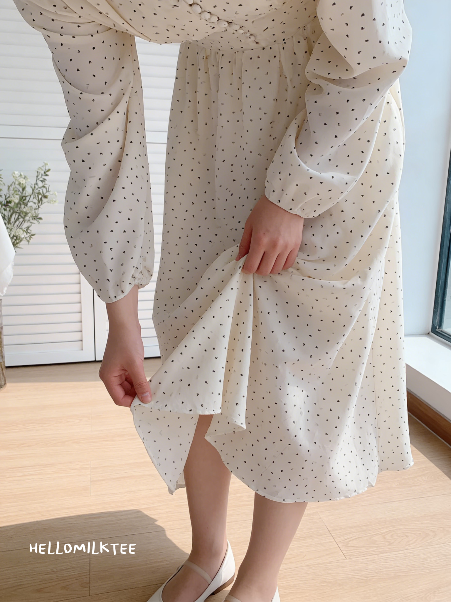 HELLO MILK TEE- 86170 氣質連衣裙