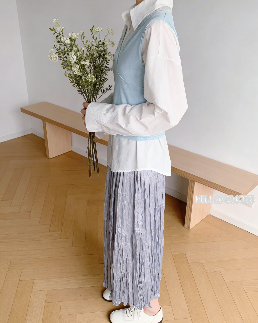 HELLO MILK TEE- 86112 蕾絲背心