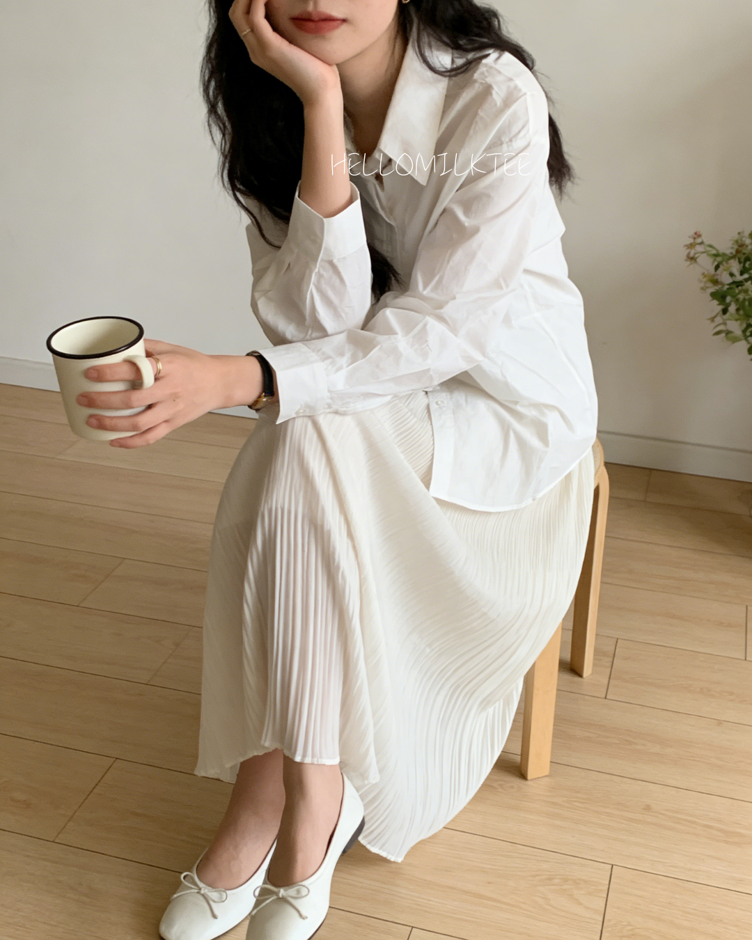 HELLO MILK TEE- 86104 雪紡半裙