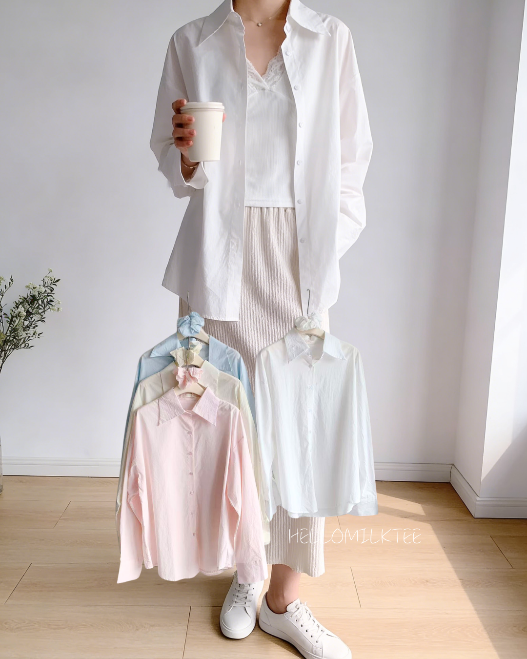 HELLO MILK TEE- 86111 翻領襯衫