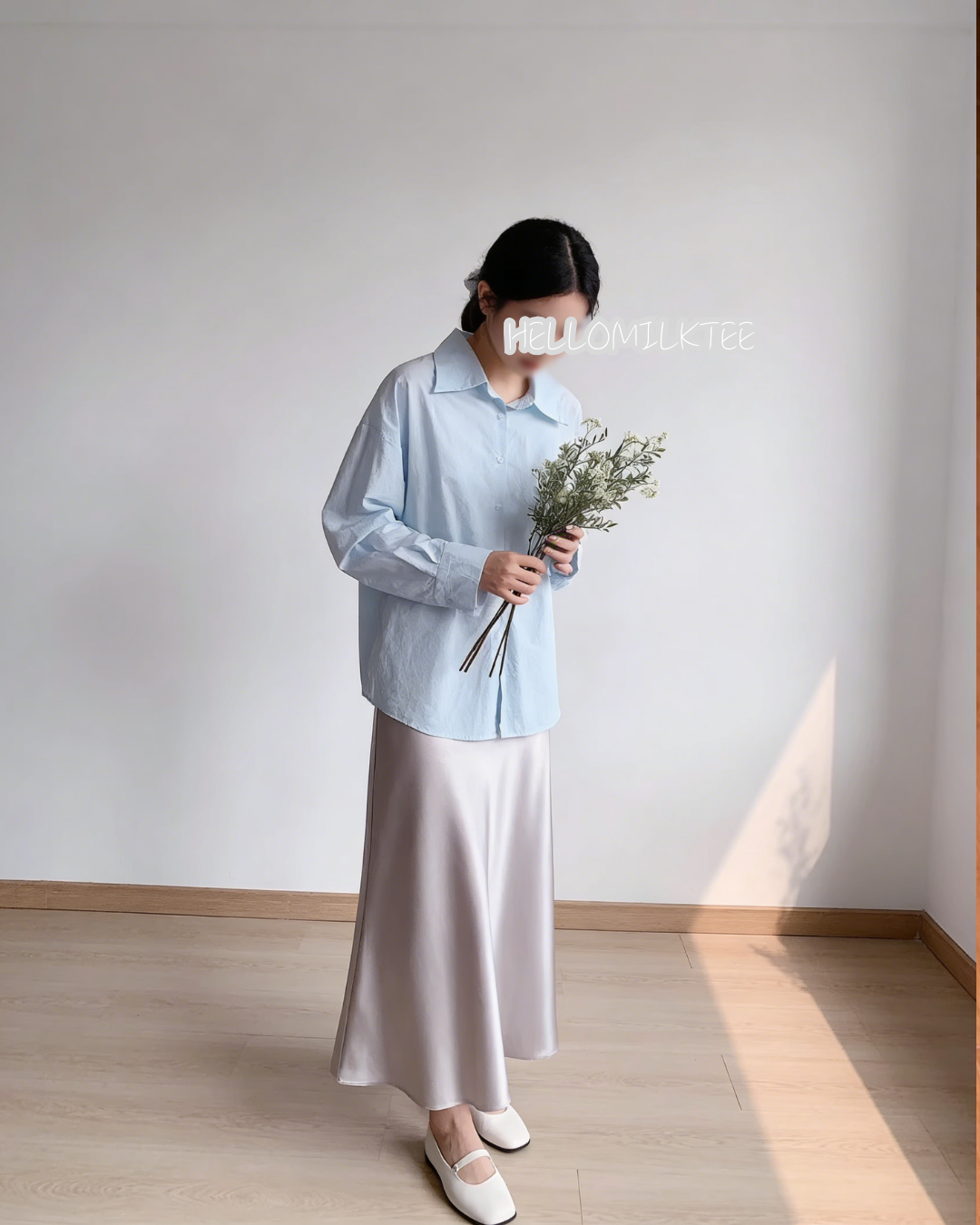 HELLO MILK TEE- 86111 翻領襯衫(配大腸圈)