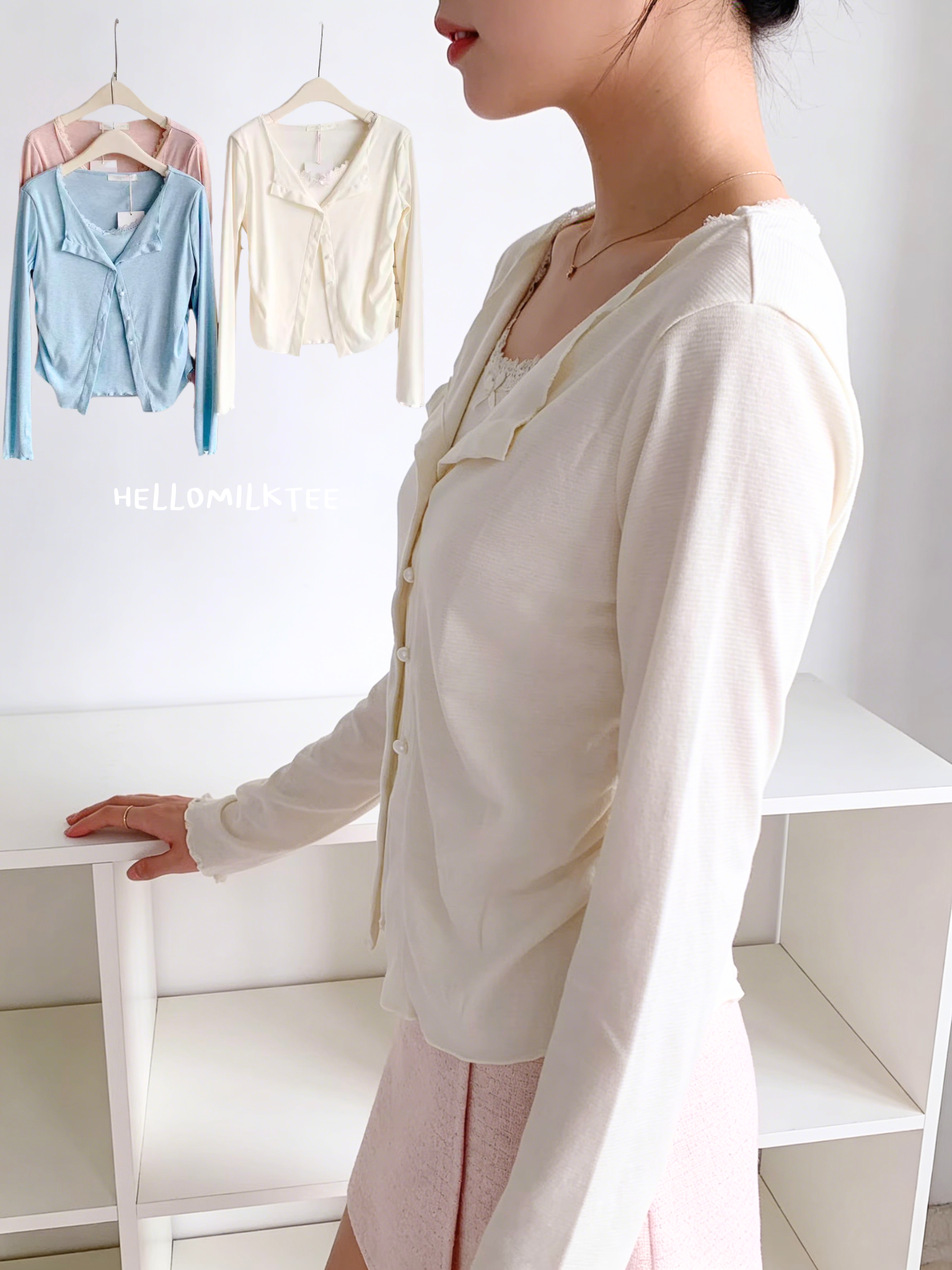 HELLO MILK TEE- 86138 百搭上衣