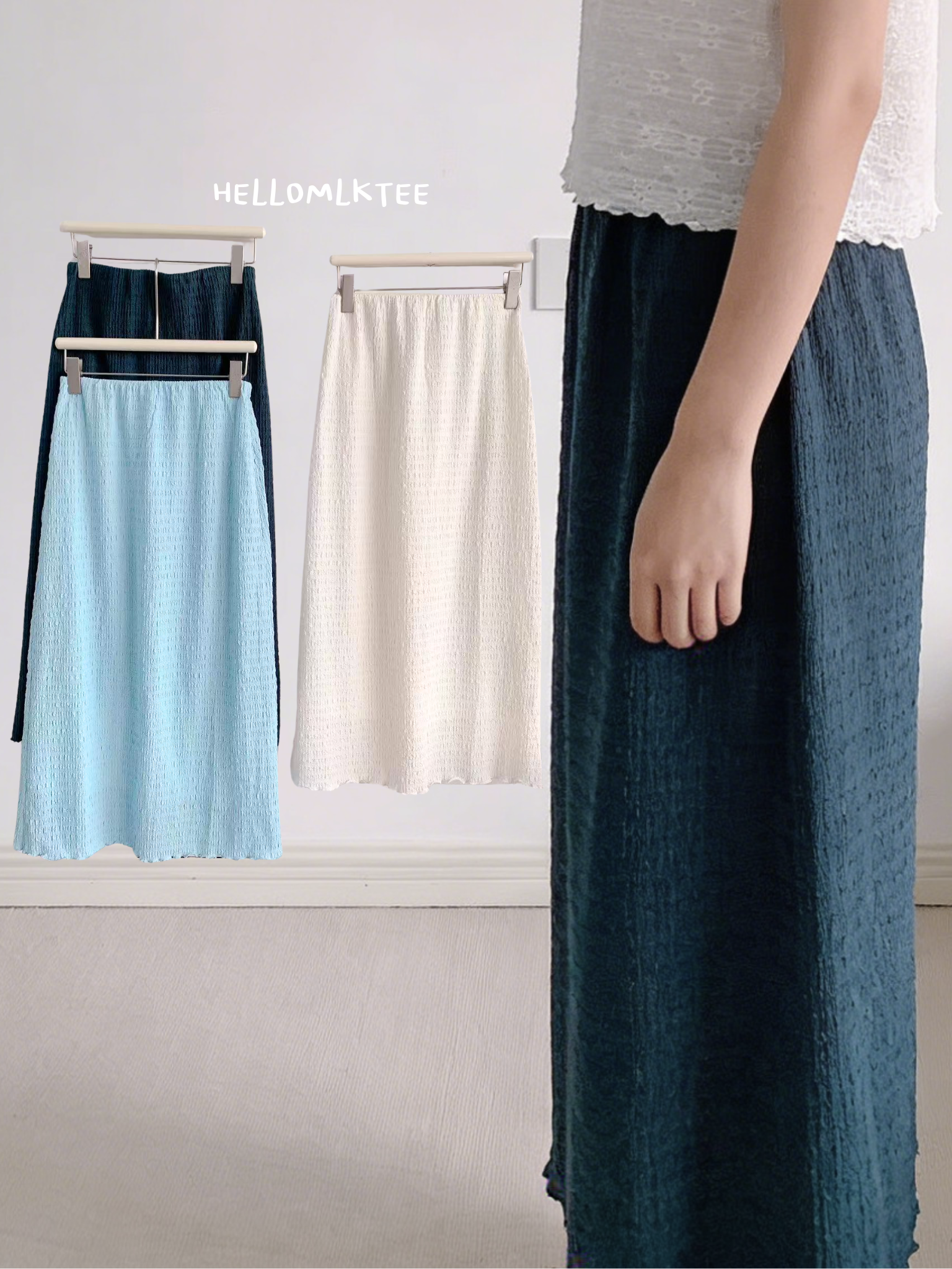 HELLO MILK TEE- 86210 簡約半裙