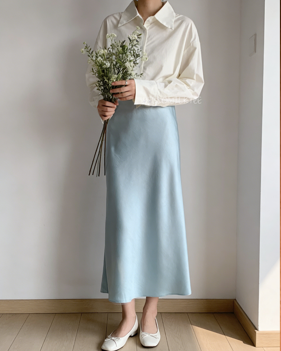 HELLO MILK TEE- 86111 翻領襯衫(配大腸圈)